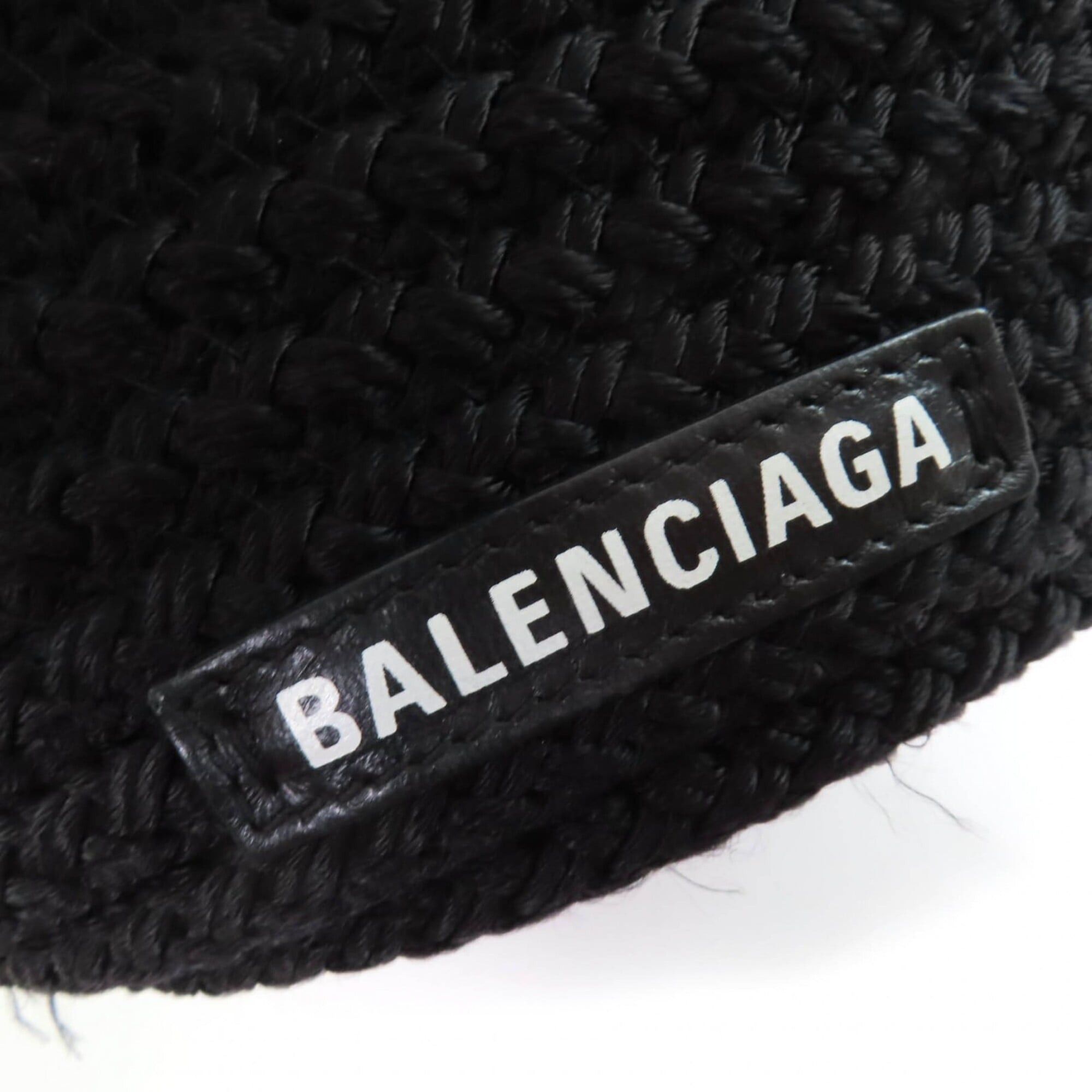 Balenciaga BALENCIAGA 695612 Ibiza Small Leather Trim 2-Way Handbag/Shoulder Bag, Black, Made in Italy, Women's Size ONE SIZE - 11 Thumbnail