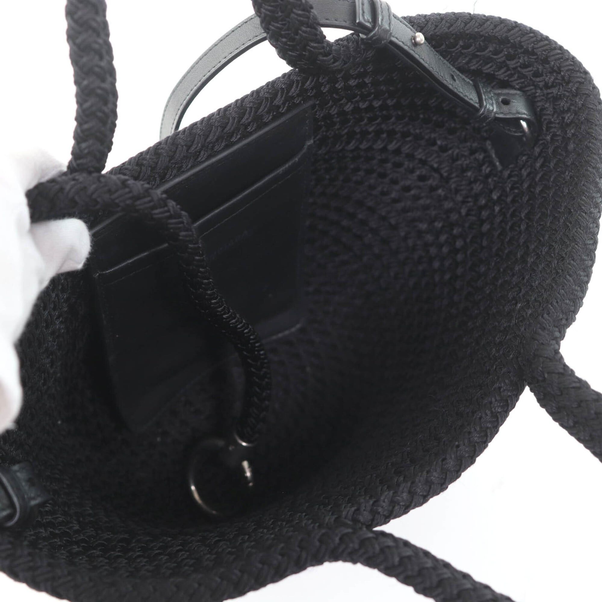 Balenciaga BALENCIAGA 695612 Ibiza Small Leather Trim 2-Way Handbag/Shoulder Bag, Black, Made in Italy, Women's Size ONE SIZE - 8 Thumbnail