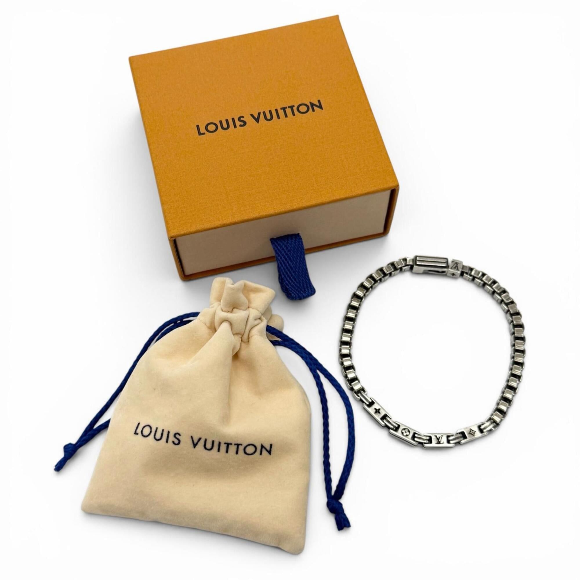 Louis Vuitton Louis Vuitton 2025 model M1149L LV Tailor AG925 Bracelet Silver L Made in Italy Weight 33g Men's Comes with Box and Dust Bag Size ONE SIZE - 2 Thumbnail