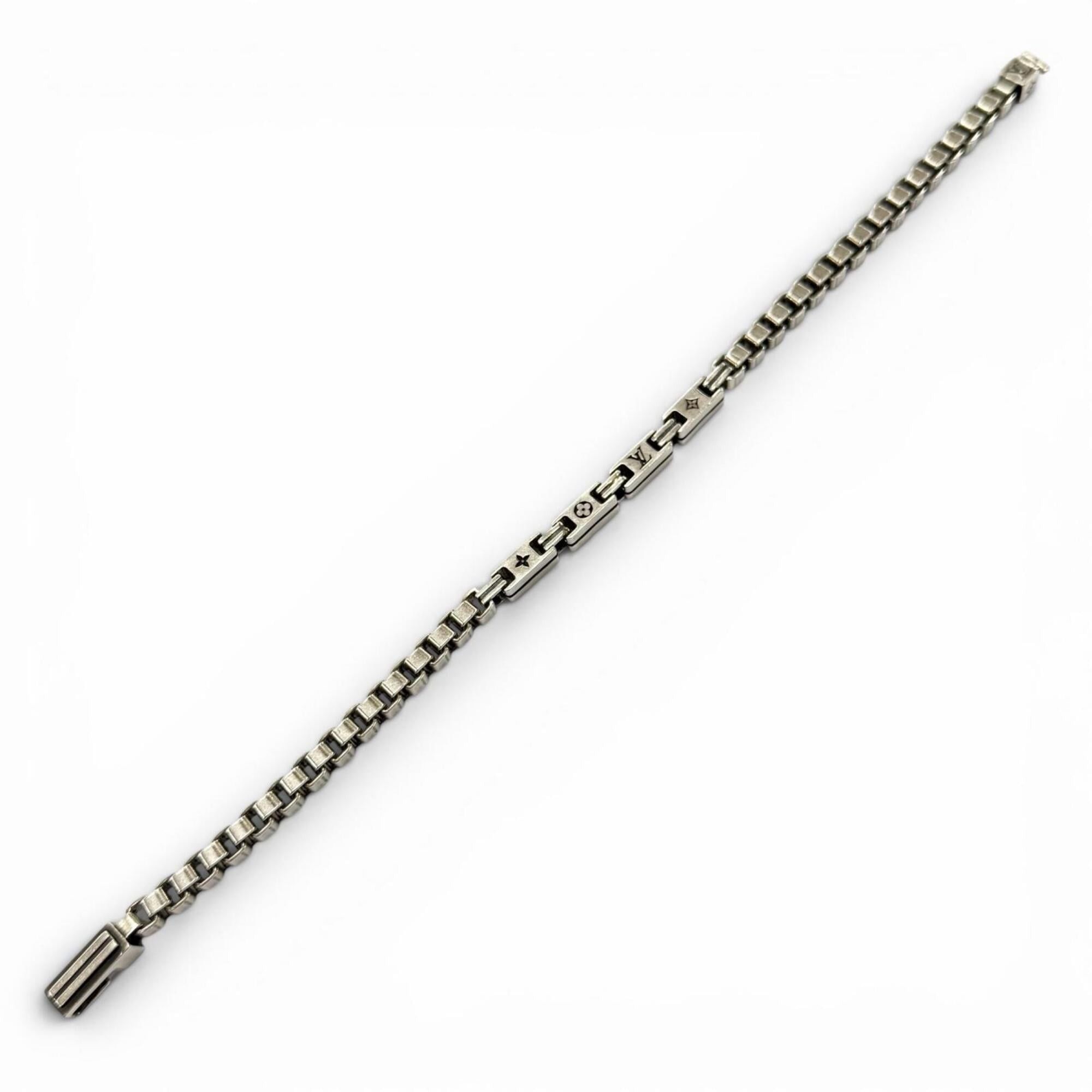 Louis Vuitton Louis Vuitton 2025 model M1149L LV Tailor AG925 Bracelet Silver L Made in Italy Weight 33g Men's Comes with Box and Dust Bag Size ONE SIZE - 3 Thumbnail