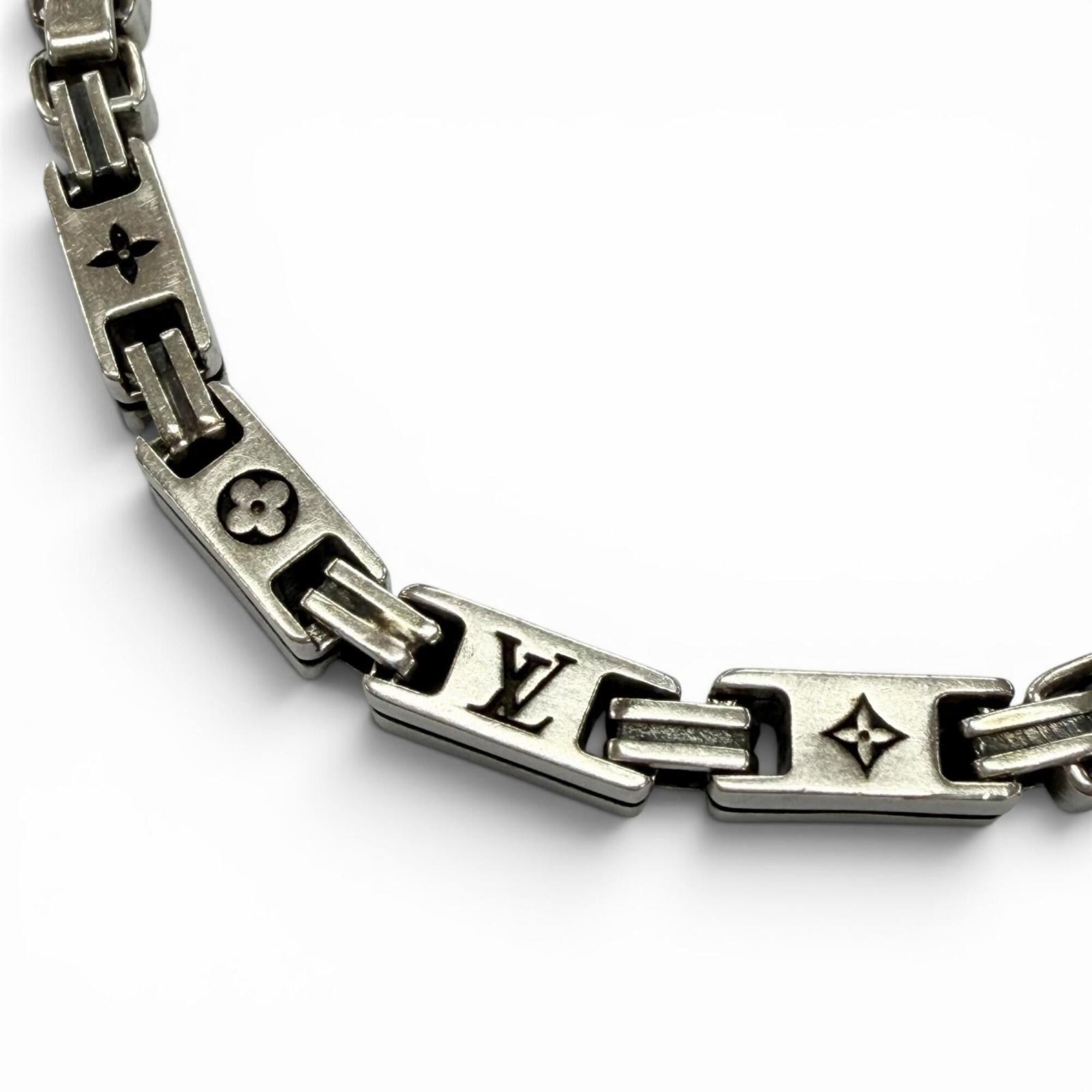 Louis Vuitton Louis Vuitton 2025 model M1149L LV Tailor AG925 Bracelet Silver L Made in Italy Weight 33g Men's Comes with Box and Dust Bag Size ONE SIZE - 4 Thumbnail
