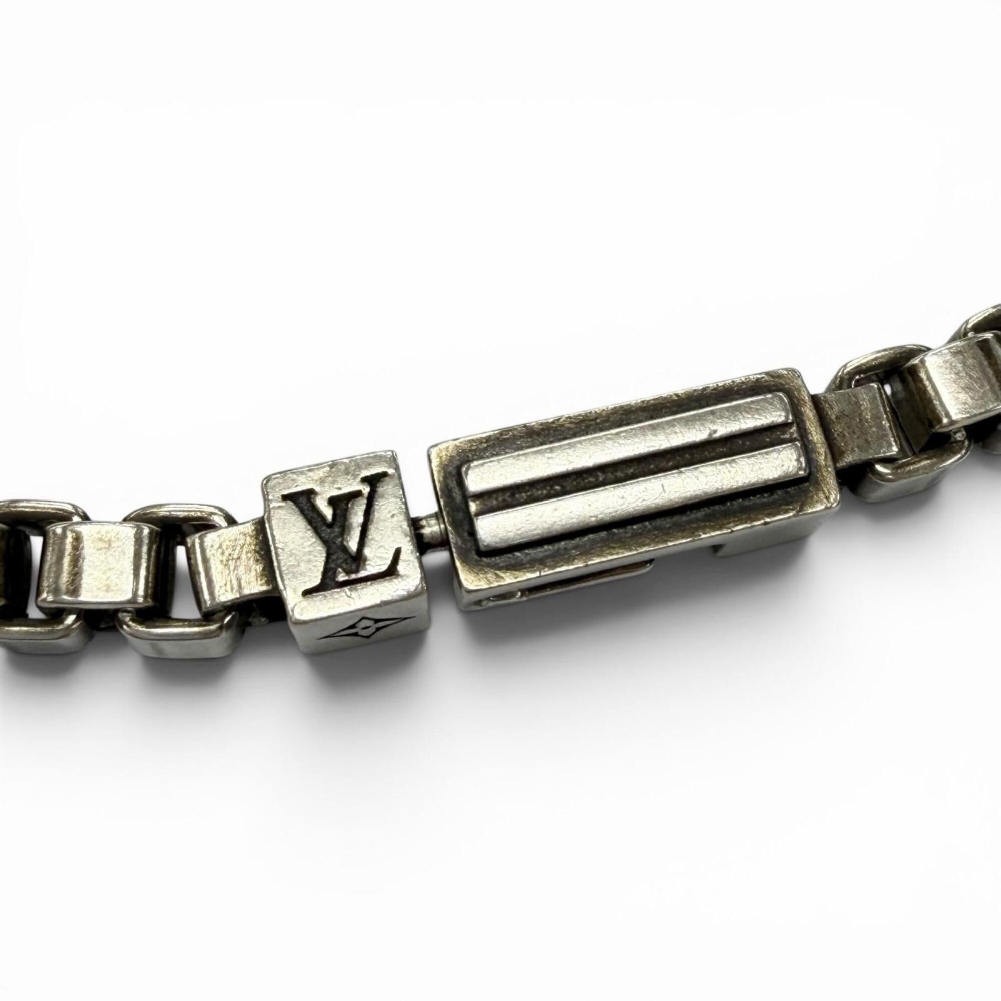 Louis Vuitton Louis Vuitton 2025 model M1149L LV Tailor AG925 Bracelet Silver L Made in Italy Weight 33g Men's Comes with Box and Dust Bag Size ONE SIZE - 5 Thumbnail