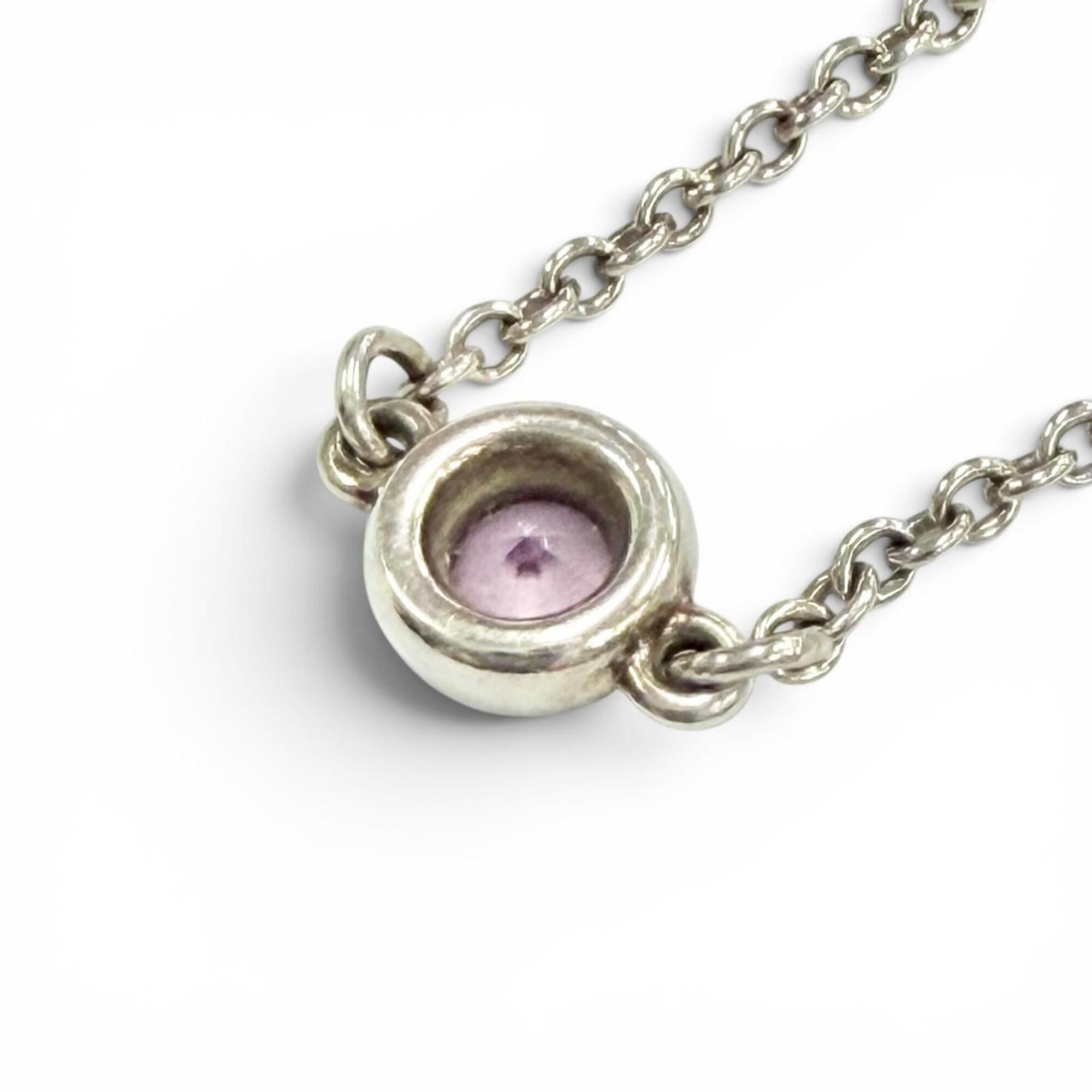 Tiffany & Co. TIFFANY&Co. Tiffany & Co. Elsa Peretti Color by the Yard Pink Sapphire Bracelet AG925 Silver Accessory Made in Spain Weight 1.0g Women's Size ONE SIZE - 3 Thumbnail