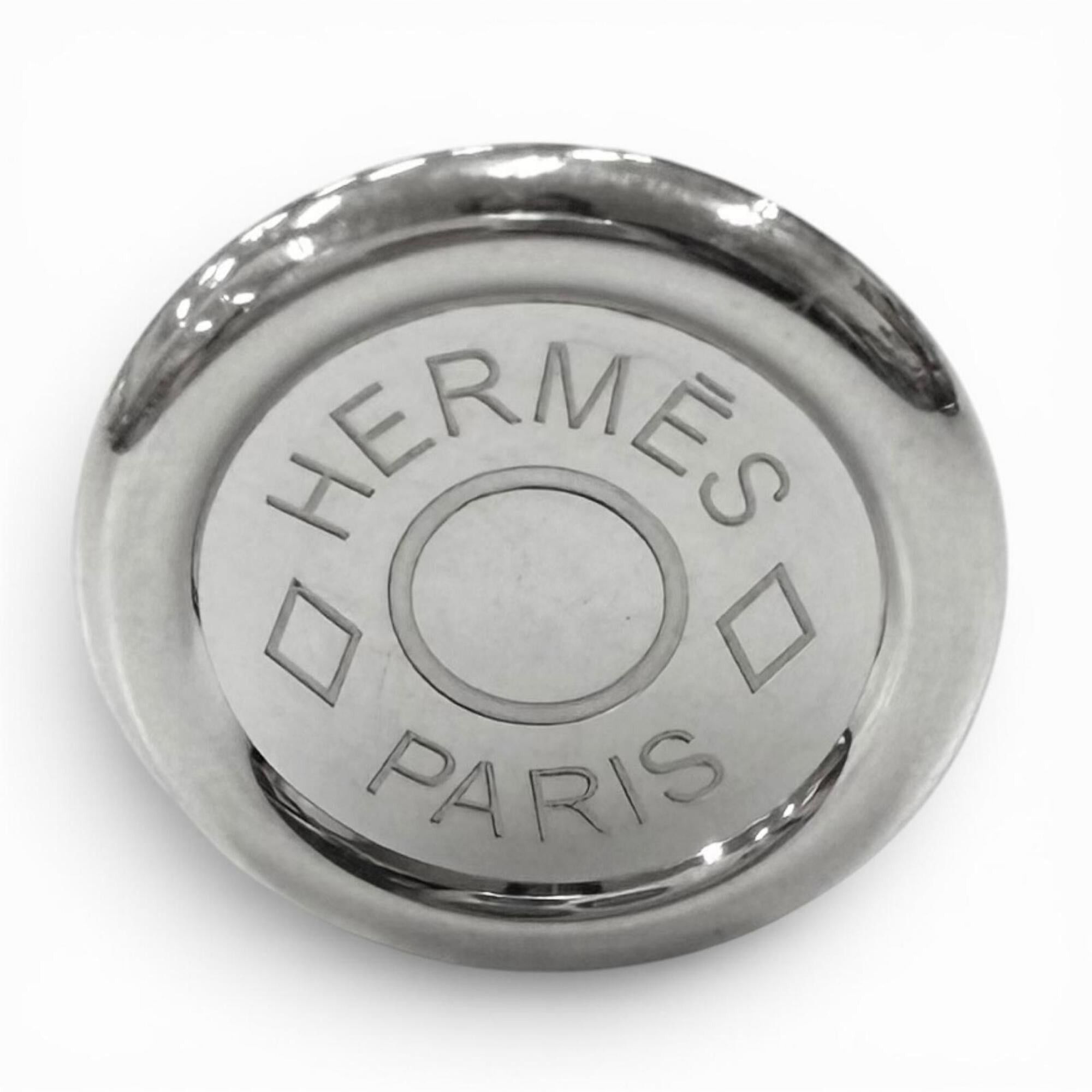 Hermes HERMES AG925 Sellier motif Clou de Selle cufflinks, silver, made in France, total weight 13.23g, men's, with box. Size ONE SIZE - 4 Thumbnail