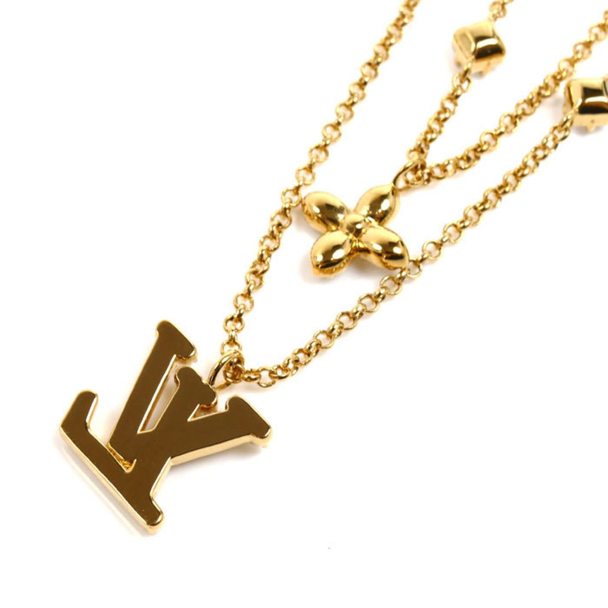 Louis Vuitton Louis Vuitton Metal Necklace Lady LV M01845 41cm Women's Size ONE SIZE - 2 Thumbnail
