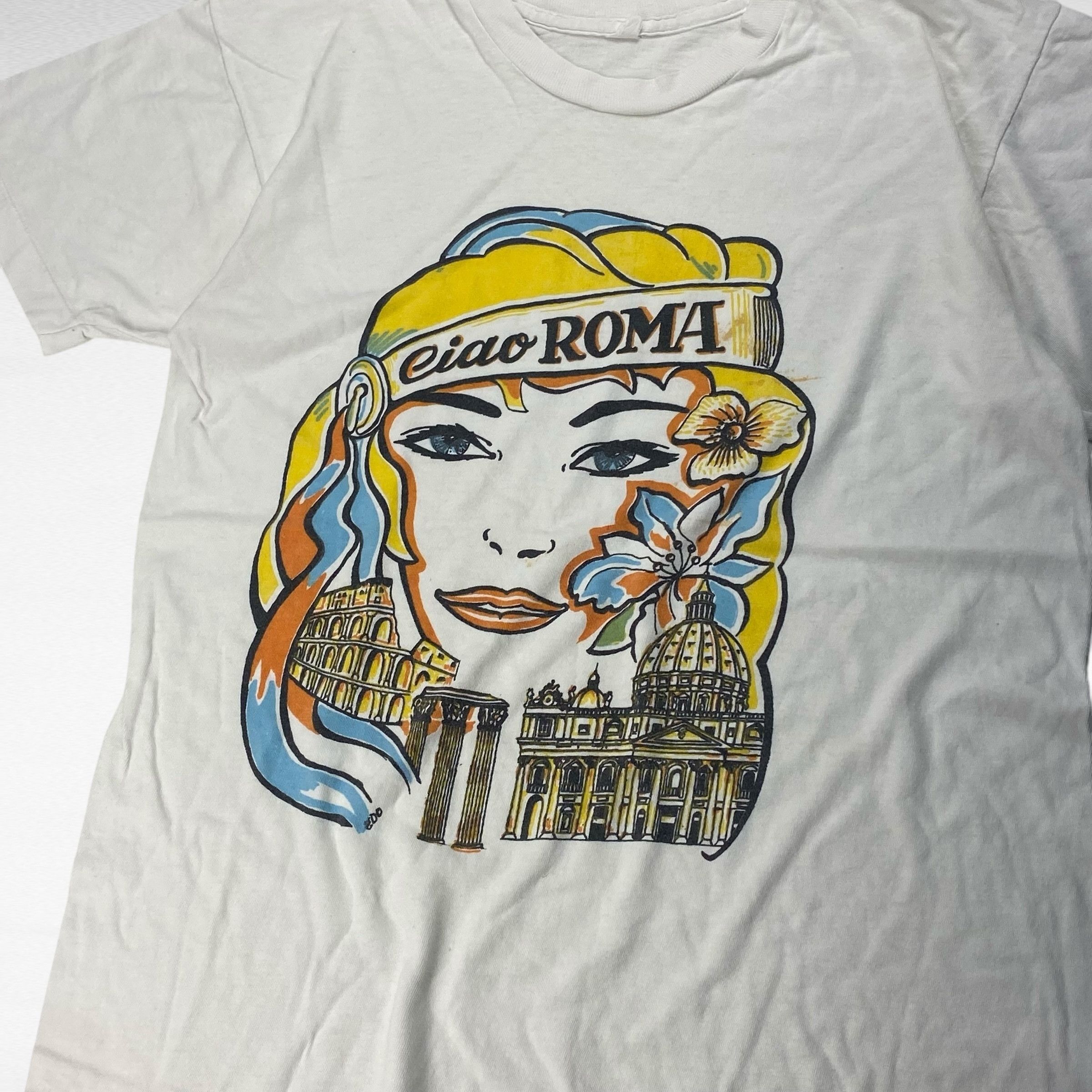 Vintage unknown 80s Print T-Shirt White Size S Size US S / EU 44-46 / 1 - 5 Thumbnail