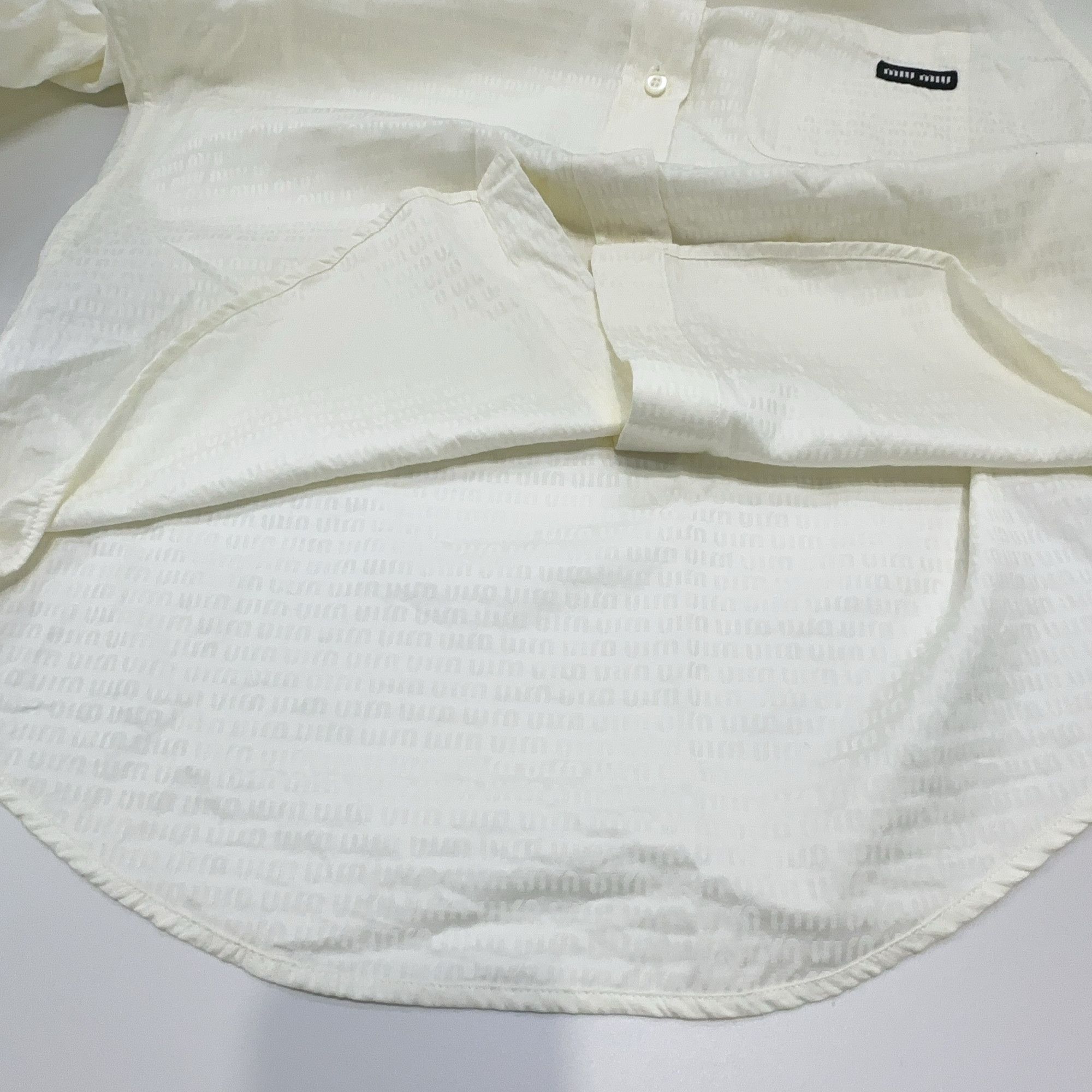 Miu Miu Miu Miu Logo Jacquard Button Up Shirt Size 38 Size XS / US 0-2 / IT 36-38 - 8 Thumbnail