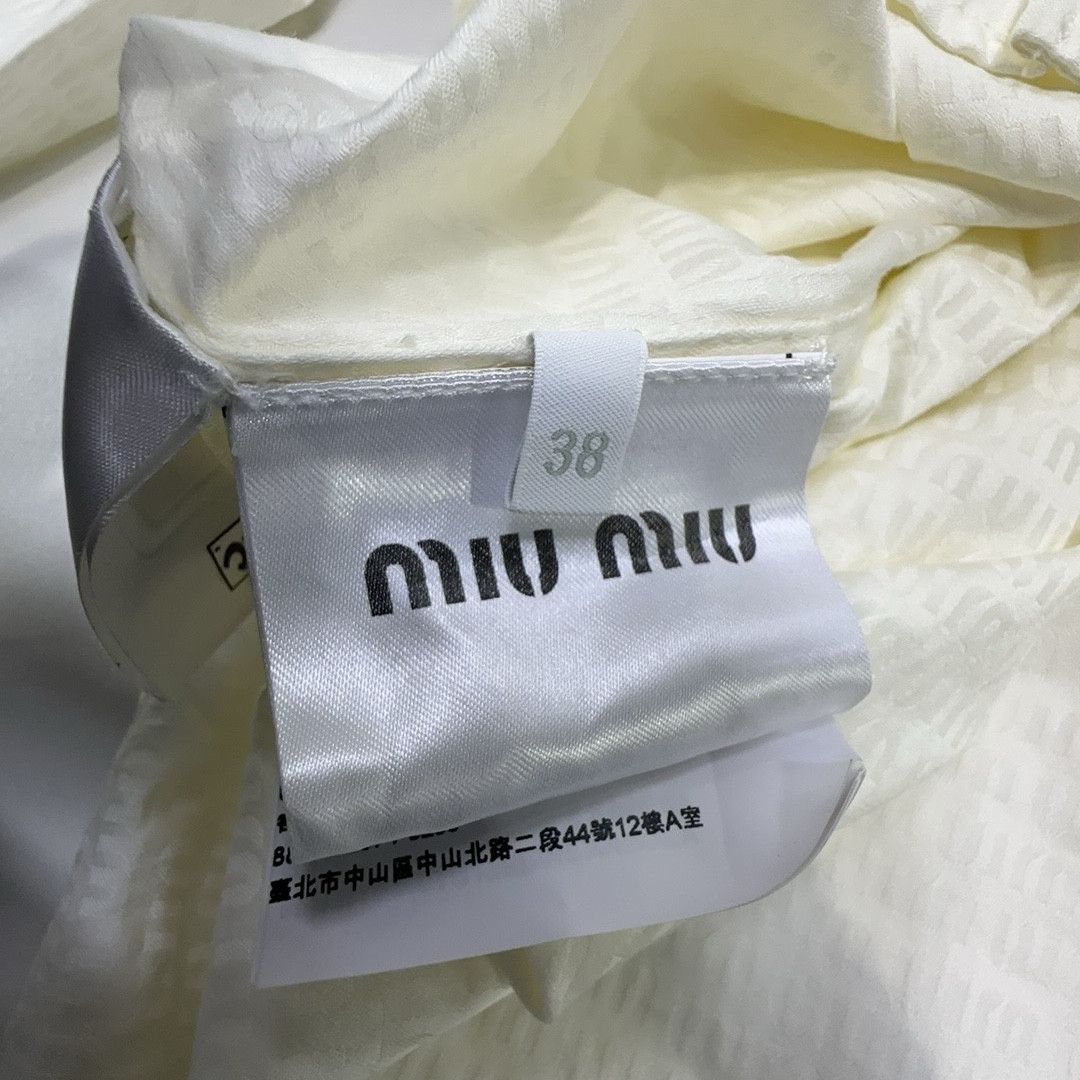 Miu Miu Miu Miu Logo Jacquard Button Up Shirt Size 38 Size XS / US 0-2 / IT 36-38 - 3 Thumbnail