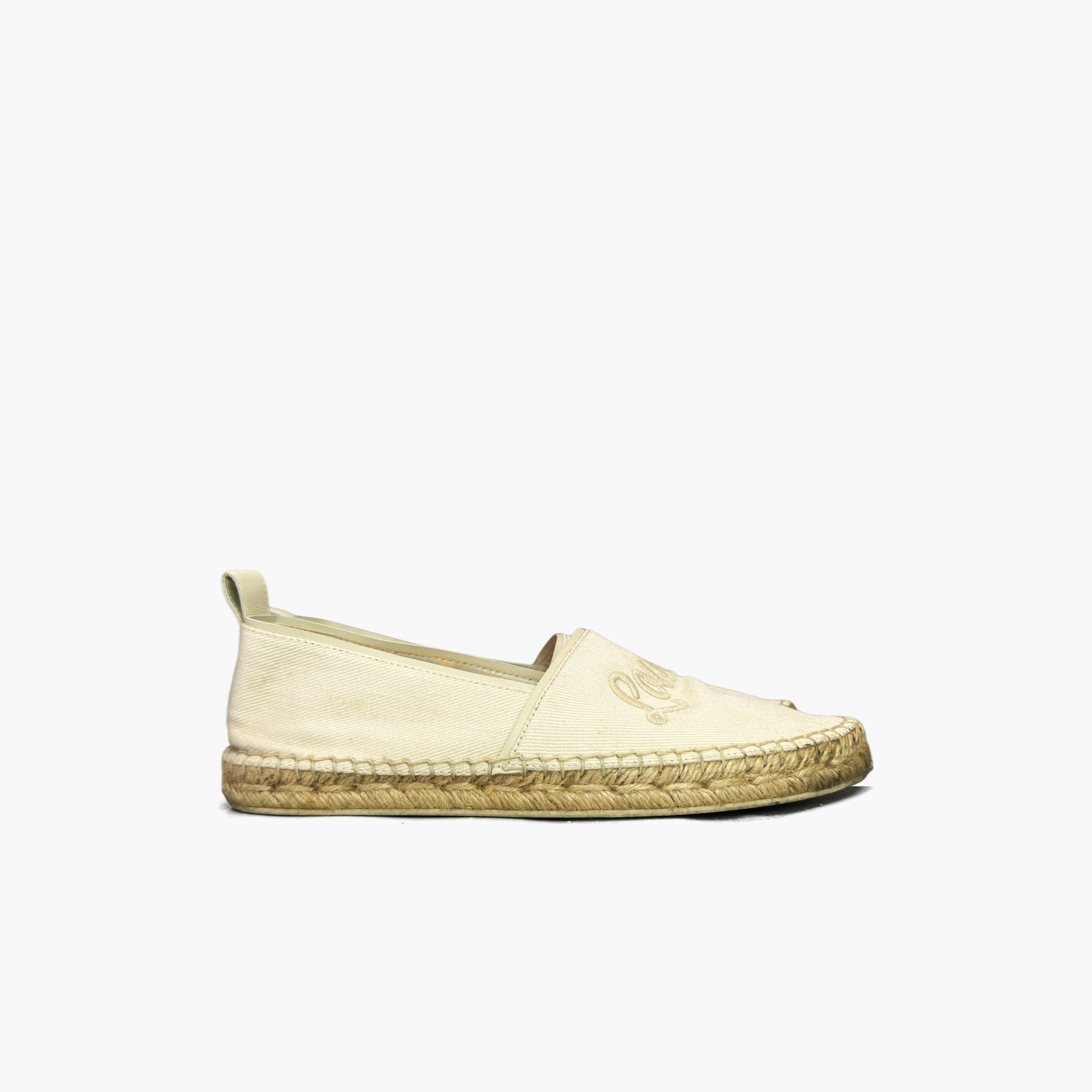 Louis Vuitton Louis Vuitton Embroidered Logo Canvas Espadrilles Size 35.5 Size US 5.5 / IT 35.5 - 4 Thumbnail