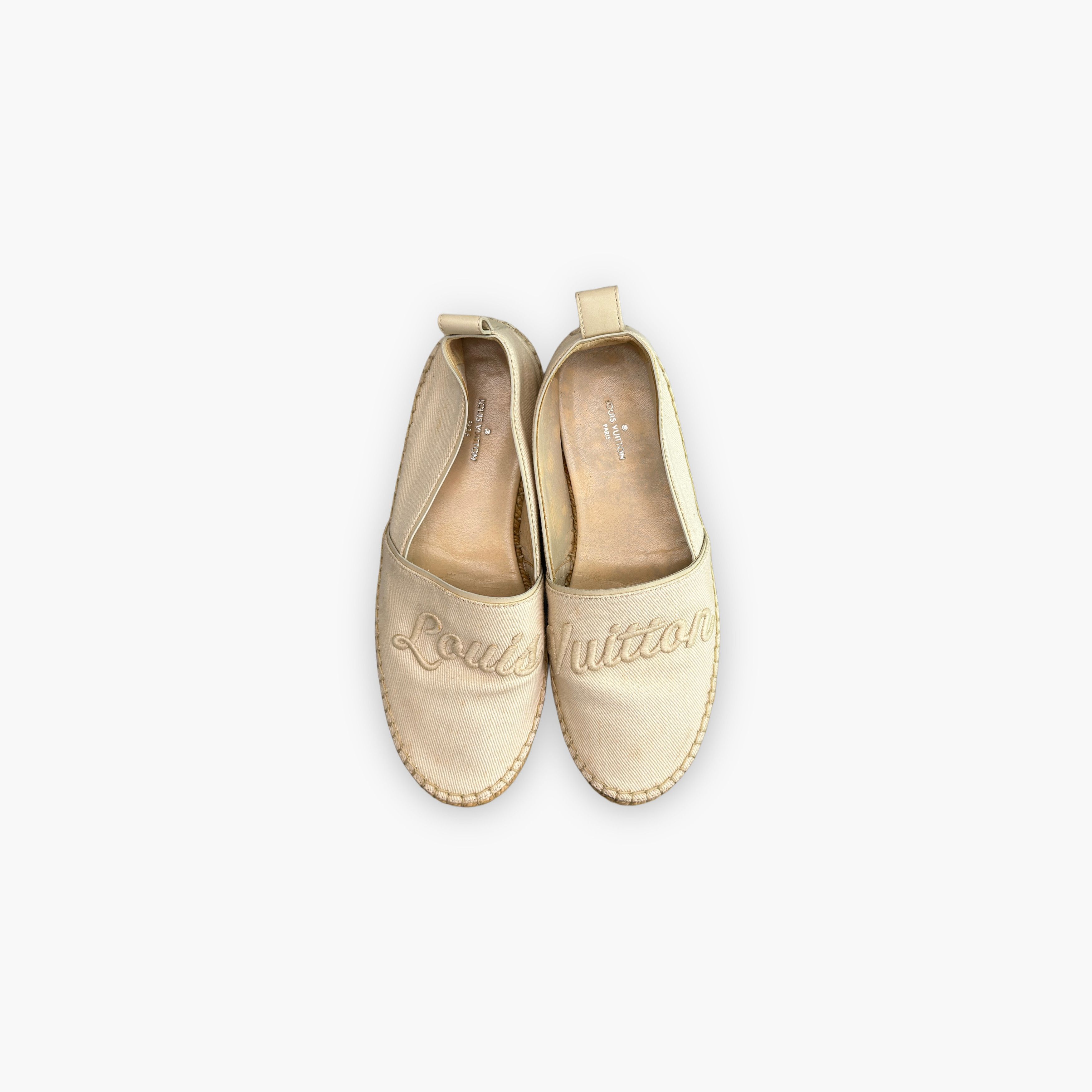 Louis Vuitton Louis Vuitton Embroidered Logo Canvas Espadrilles Size 35.5 Size US 5.5 / IT 35.5 - 9 Thumbnail