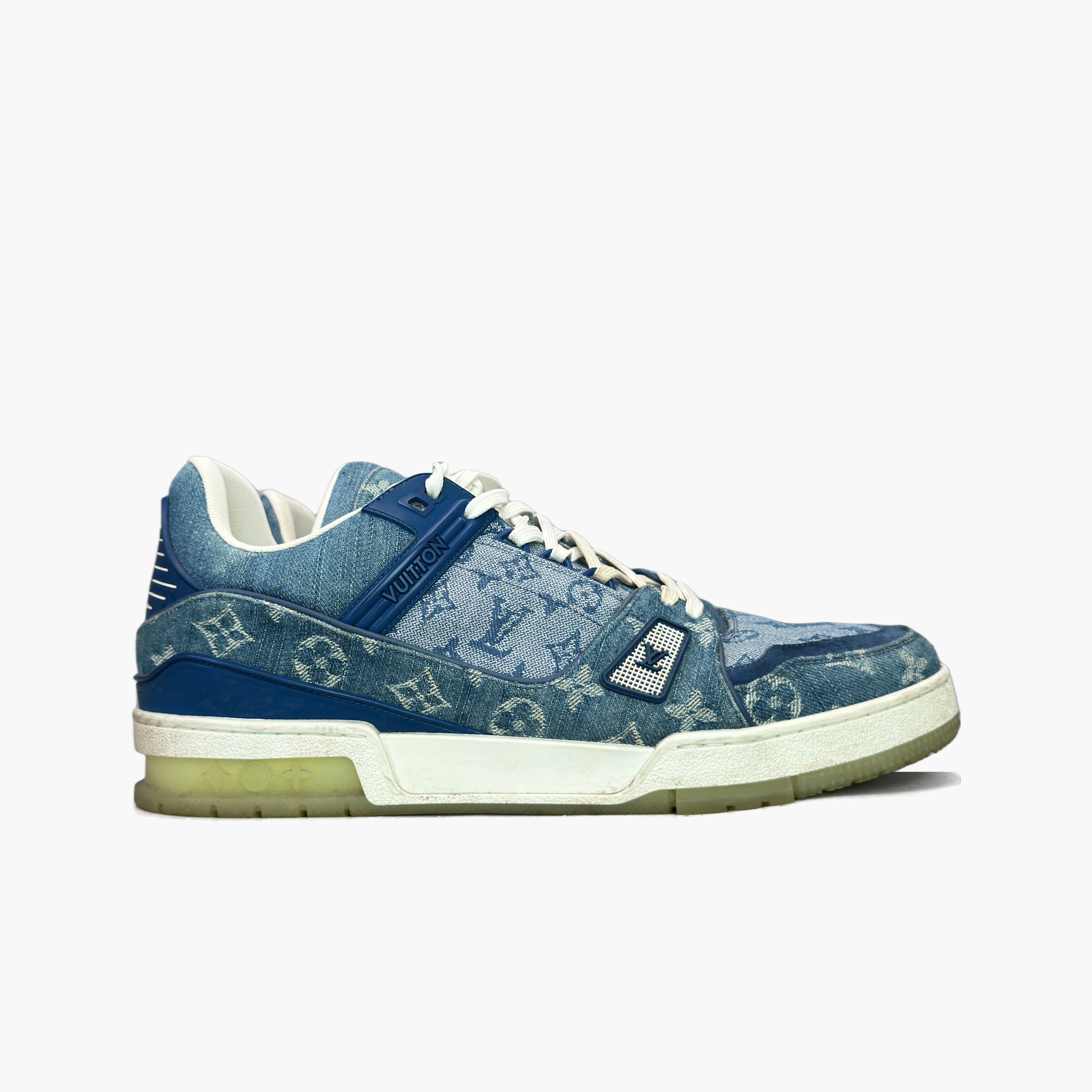 Louis Vuitton Louis Vuitton Monogram Denim Trainer Sneakers Size 10 Size US 11 / EU 44 - 4 Thumbnail