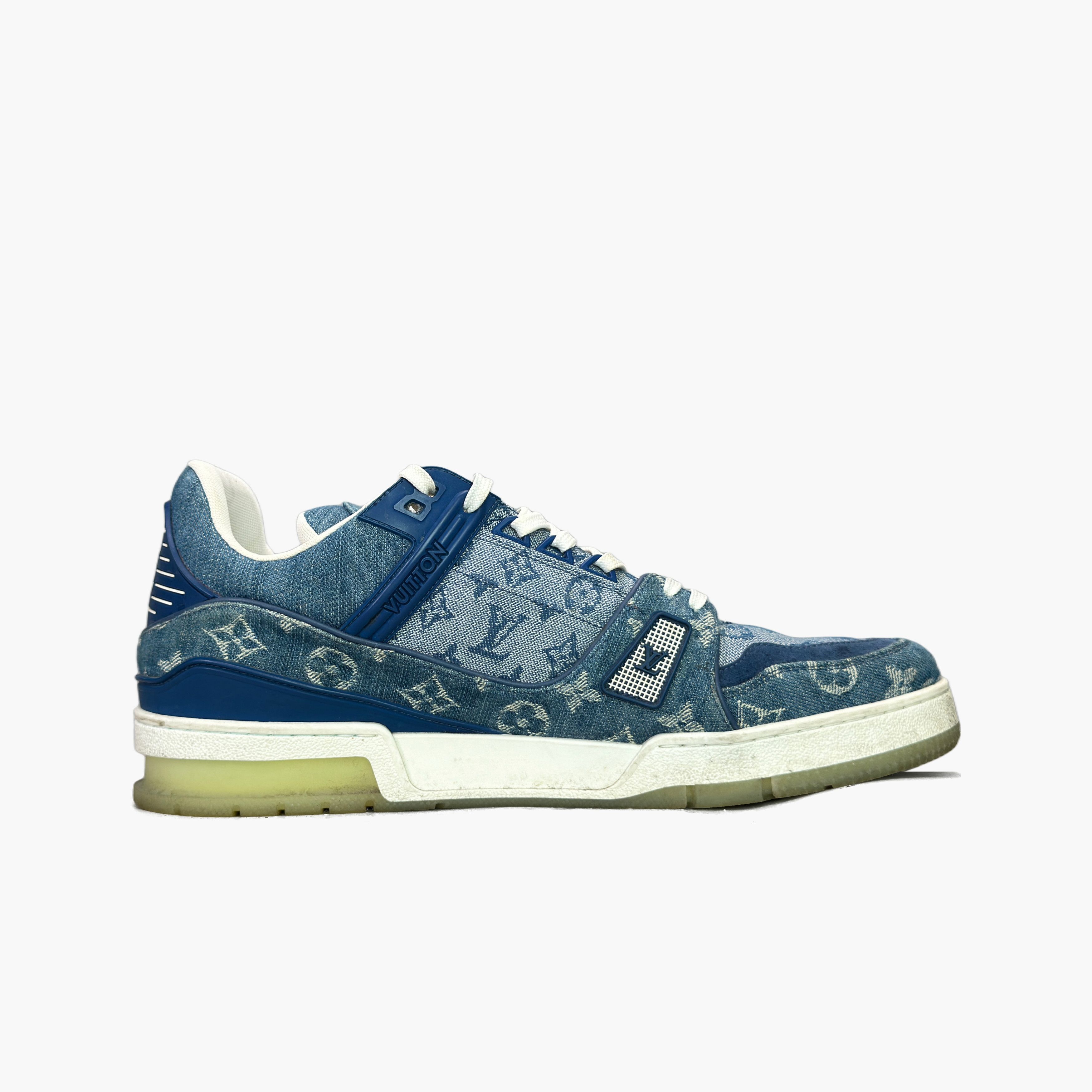 Louis Vuitton Louis Vuitton Monogram Denim Trainer Sneakers Size 10 Size US 11 / EU 44 - 2 Thumbnail