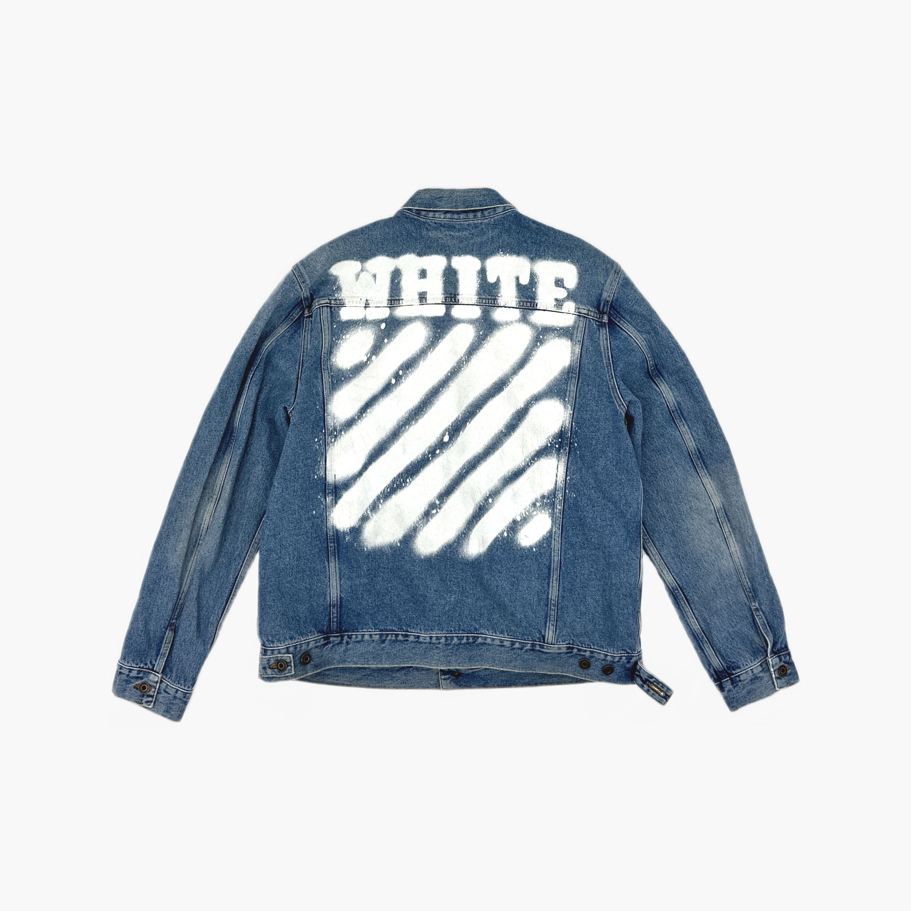 Off-White Off-White White Graphic Denim Jacket Size L Size US L / EU 52-54 / 3 - 2 Thumbnail