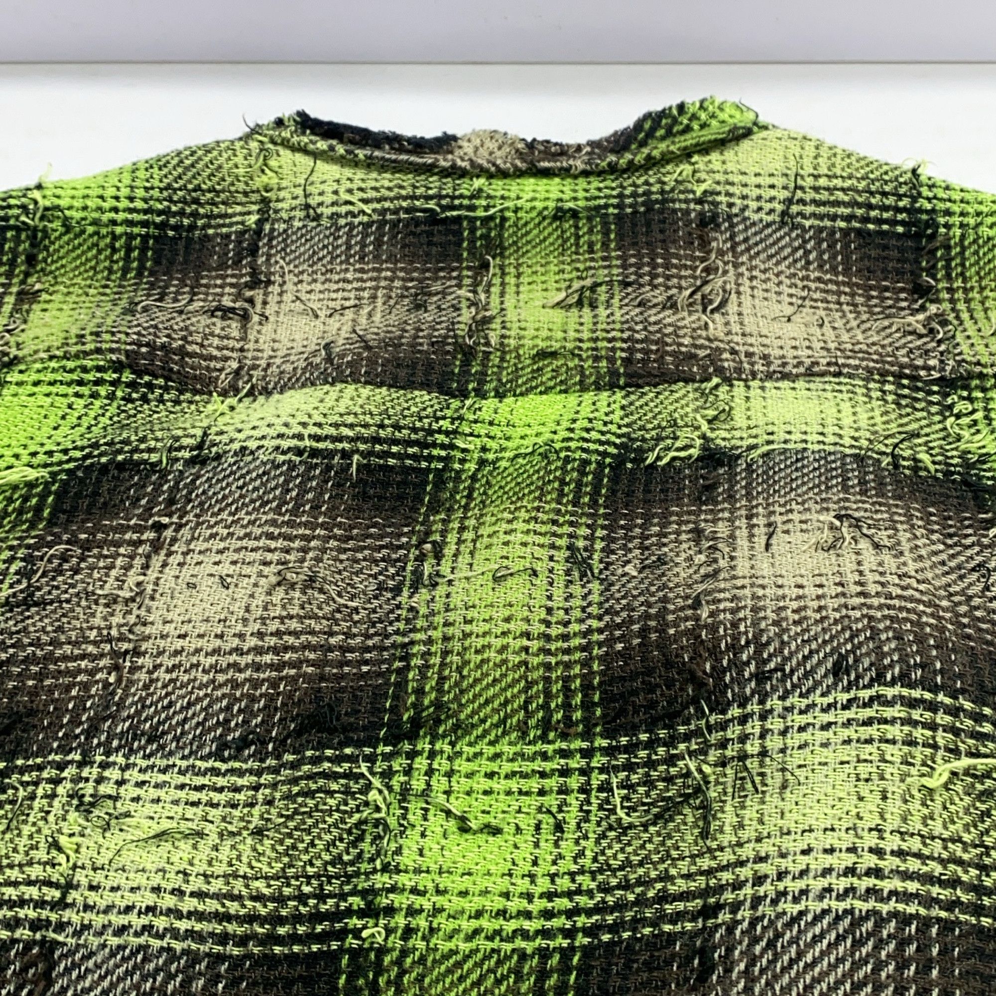 Off-White Off-White Distressed Plaid Flannel Shirt Size M Size US M / EU 48-50 / 2 - 5 Thumbnail