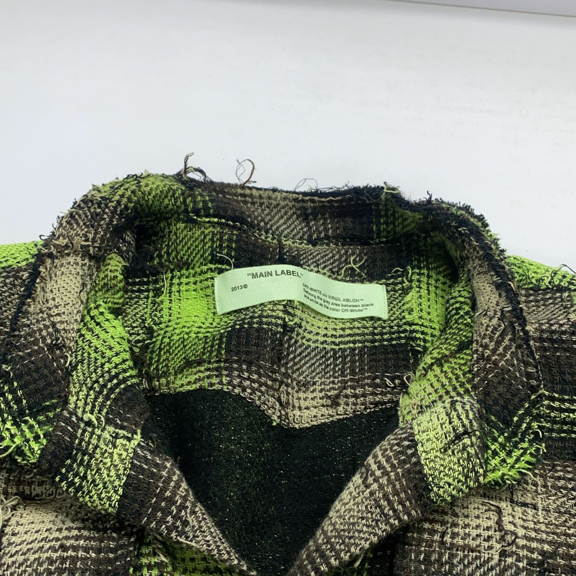 Off-White Off-White Distressed Plaid Flannel Shirt Size M Size US M / EU 48-50 / 2 - 6 Thumbnail