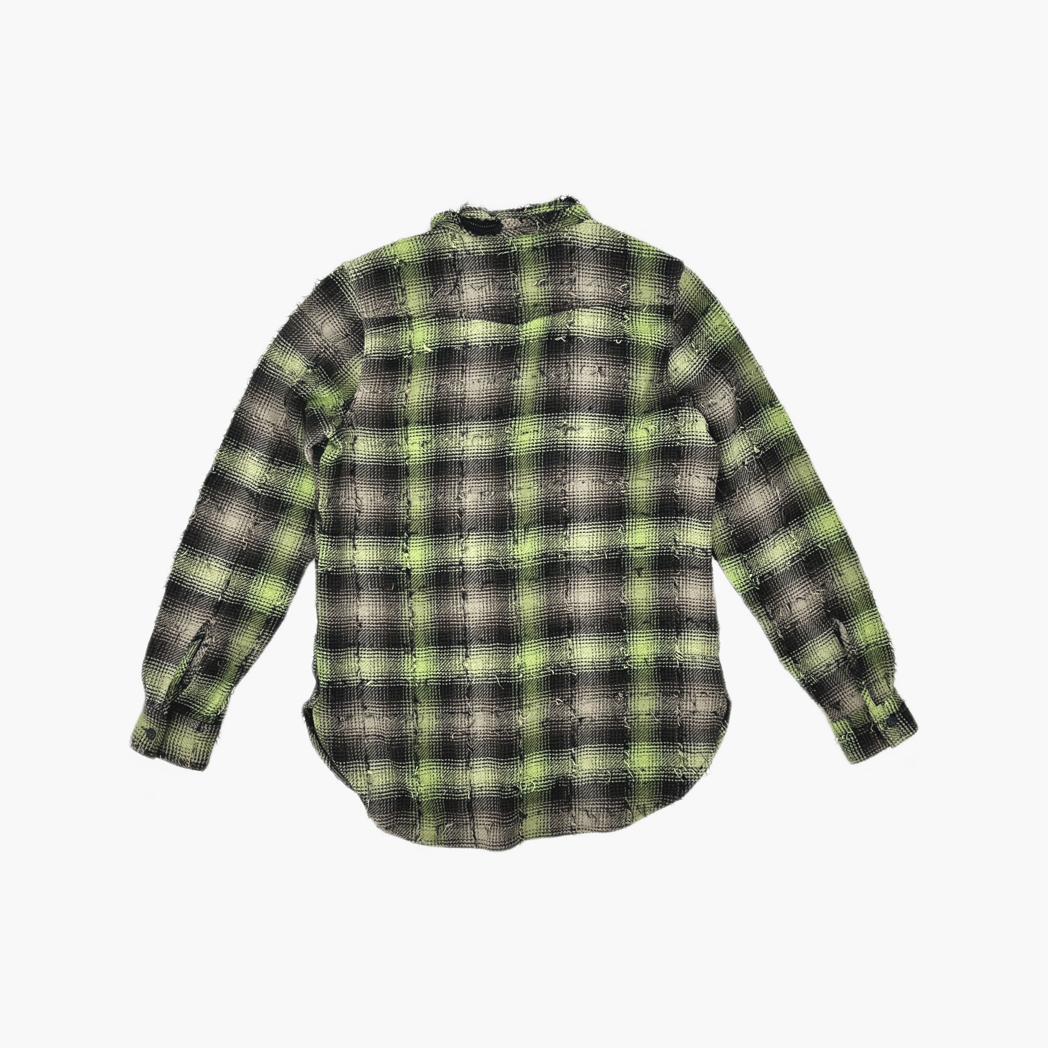 Off-White Off-White Distressed Plaid Flannel Shirt Size M Size US M / EU 48-50 / 2 - 2 Thumbnail