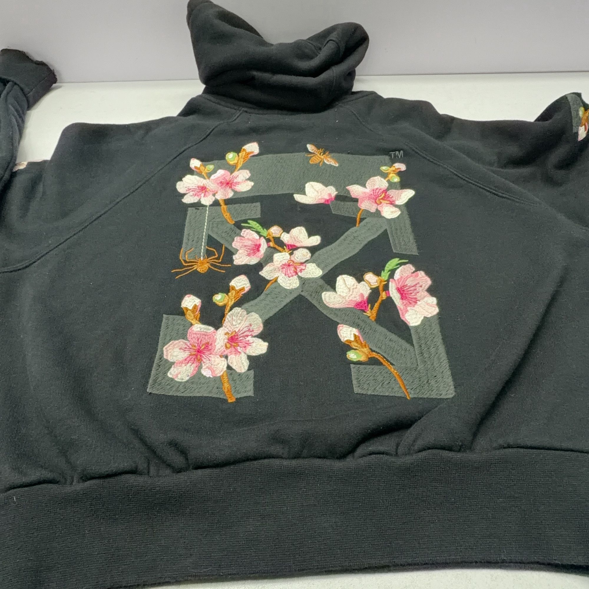 Off-White OFF-WHITE Cherry Blossom Embroidery Zip Hoodie Size XS Size XS / US 0-2 / IT 36-38 - 12 Thumbnail