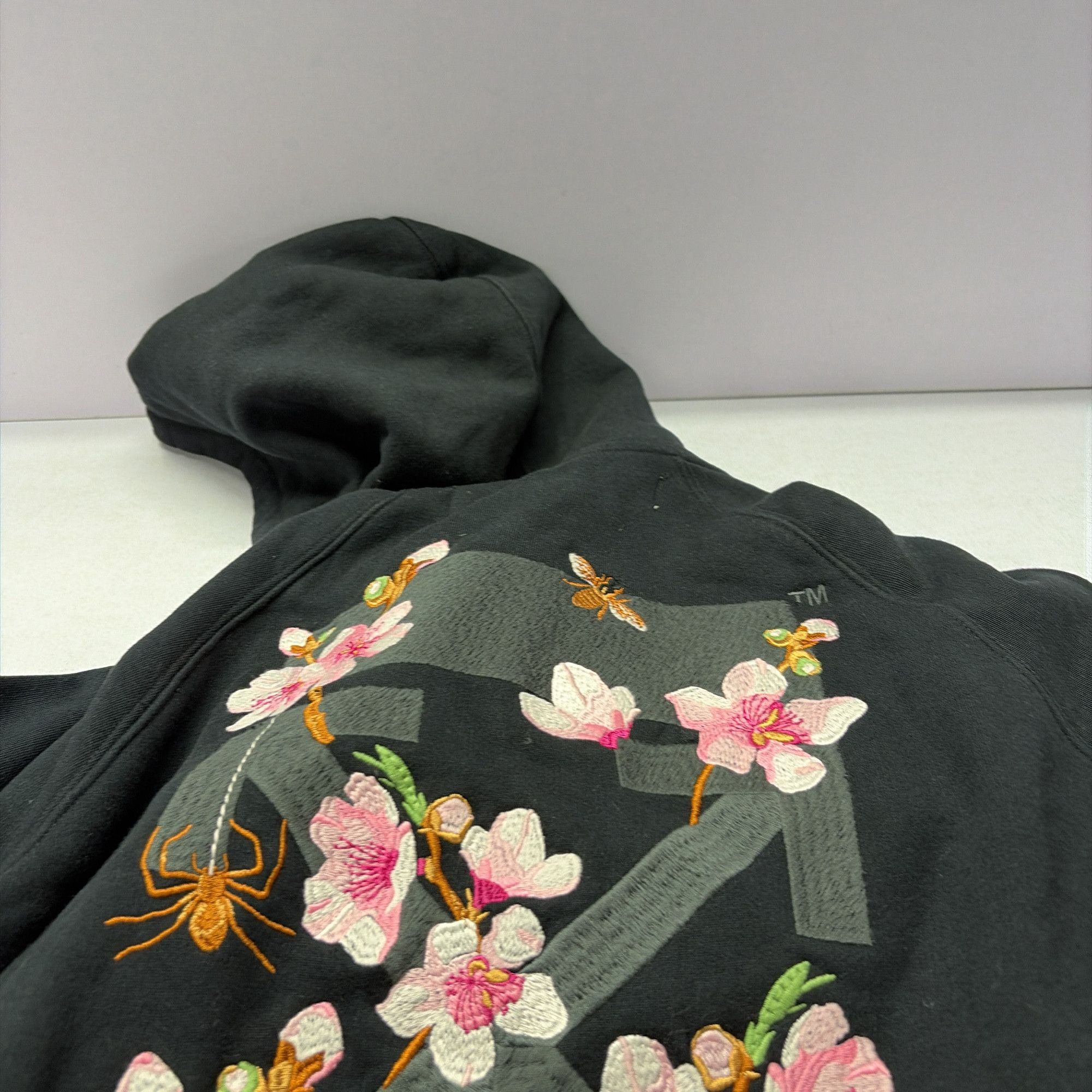 Off-White OFF-WHITE Cherry Blossom Embroidery Zip Hoodie Size XS Size XS / US 0-2 / IT 36-38 - 5 Thumbnail