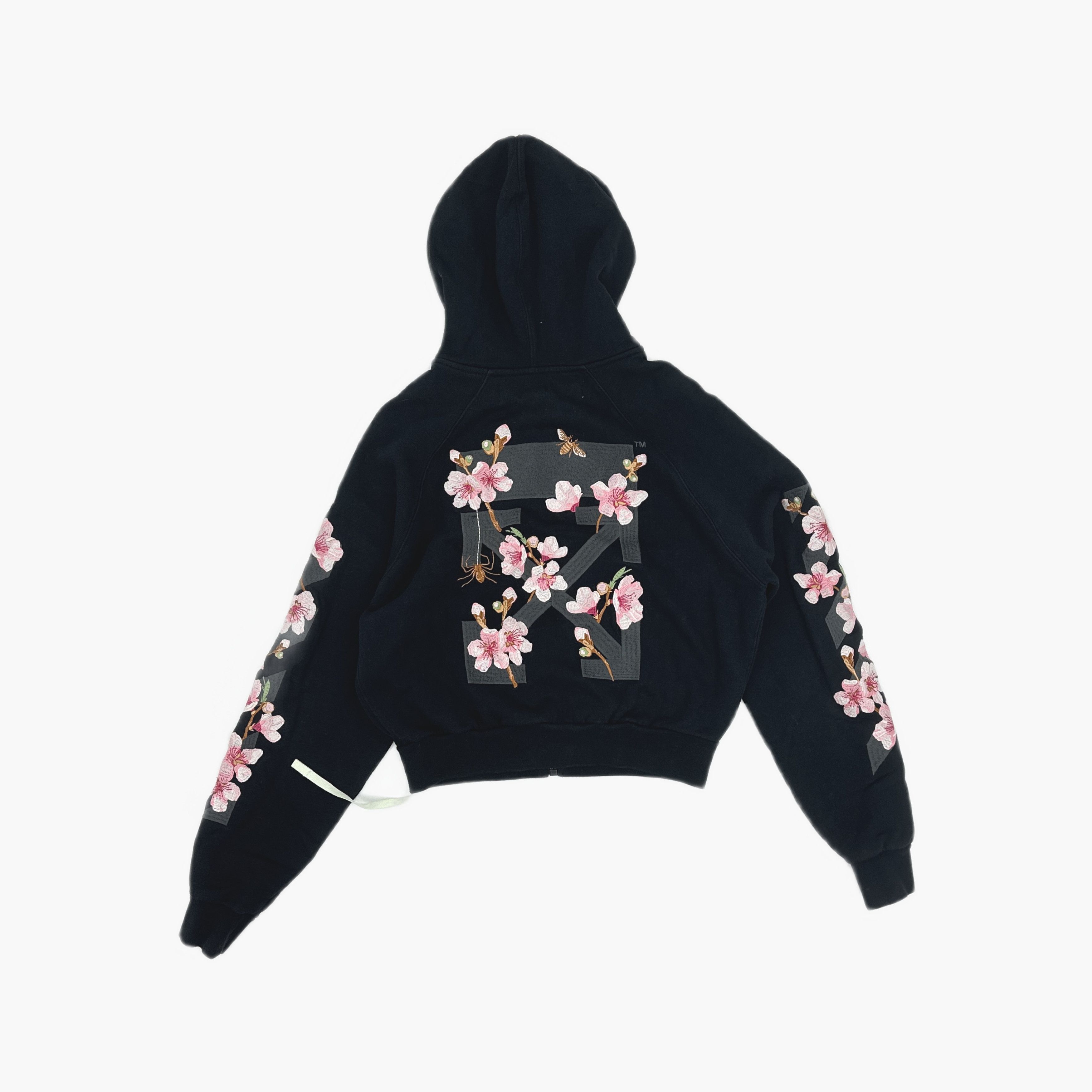 Off-White OFF-WHITE Cherry Blossom Embroidery Zip Hoodie Size XS Size XS / US 0-2 / IT 36-38 - 2 Thumbnail