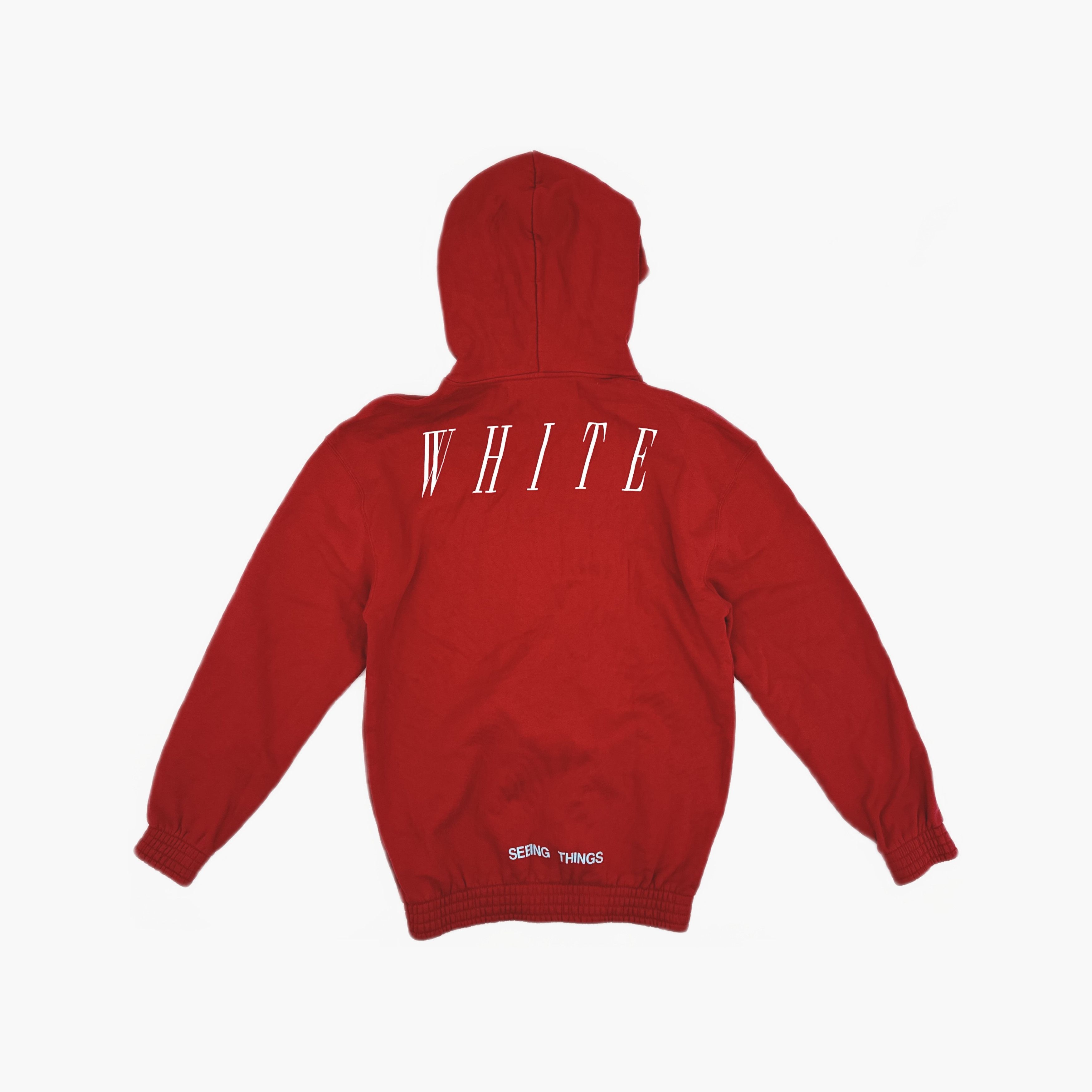 Off-White Off-White Seeing Things Hoodie Red Size XXS Size US XXS / EU 40 - 2 Thumbnail