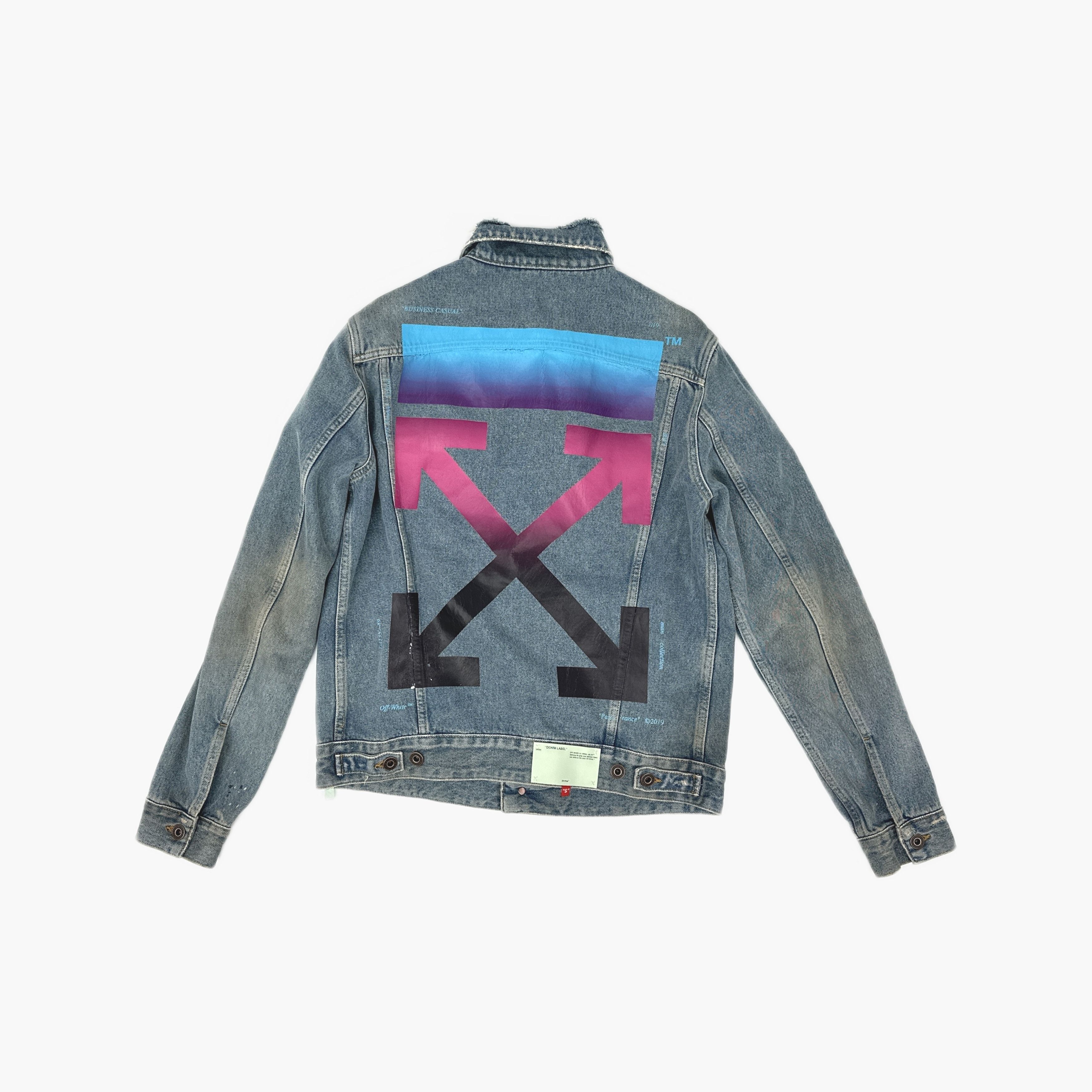 Off-White Off-White Gradient Arrow Denim Jacket Size M Size US M / EU 48-50 / 2 - 2 Thumbnail