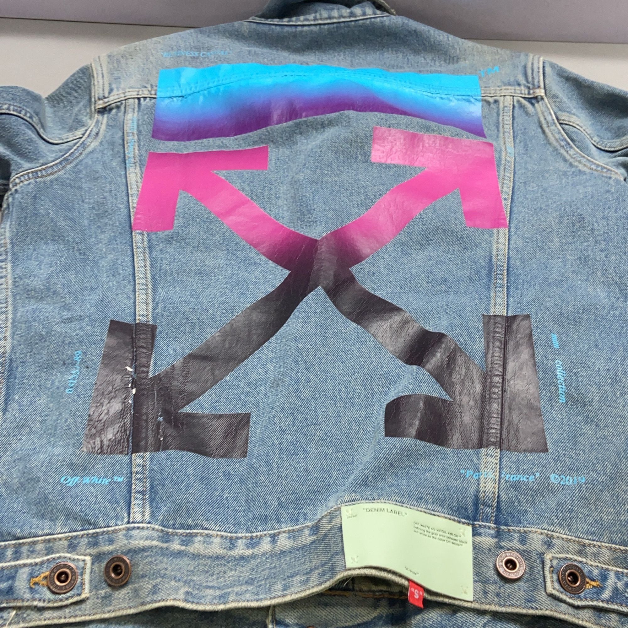 Off-White Off-White Gradient Arrow Denim Jacket Size M Size US M / EU 48-50 / 2 - 7 Thumbnail