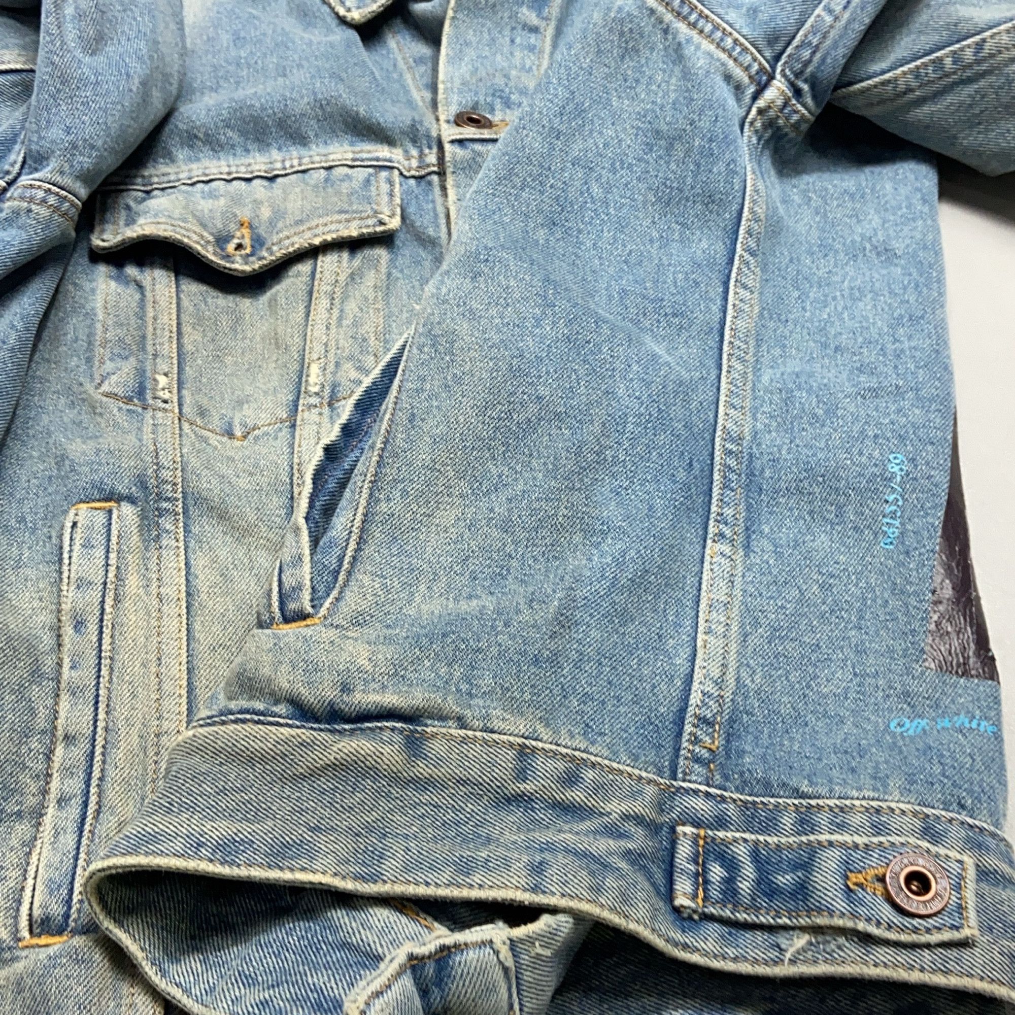Off-White Off-White Gradient Arrow Denim Jacket Size M Size US M / EU 48-50 / 2 - 14 Thumbnail