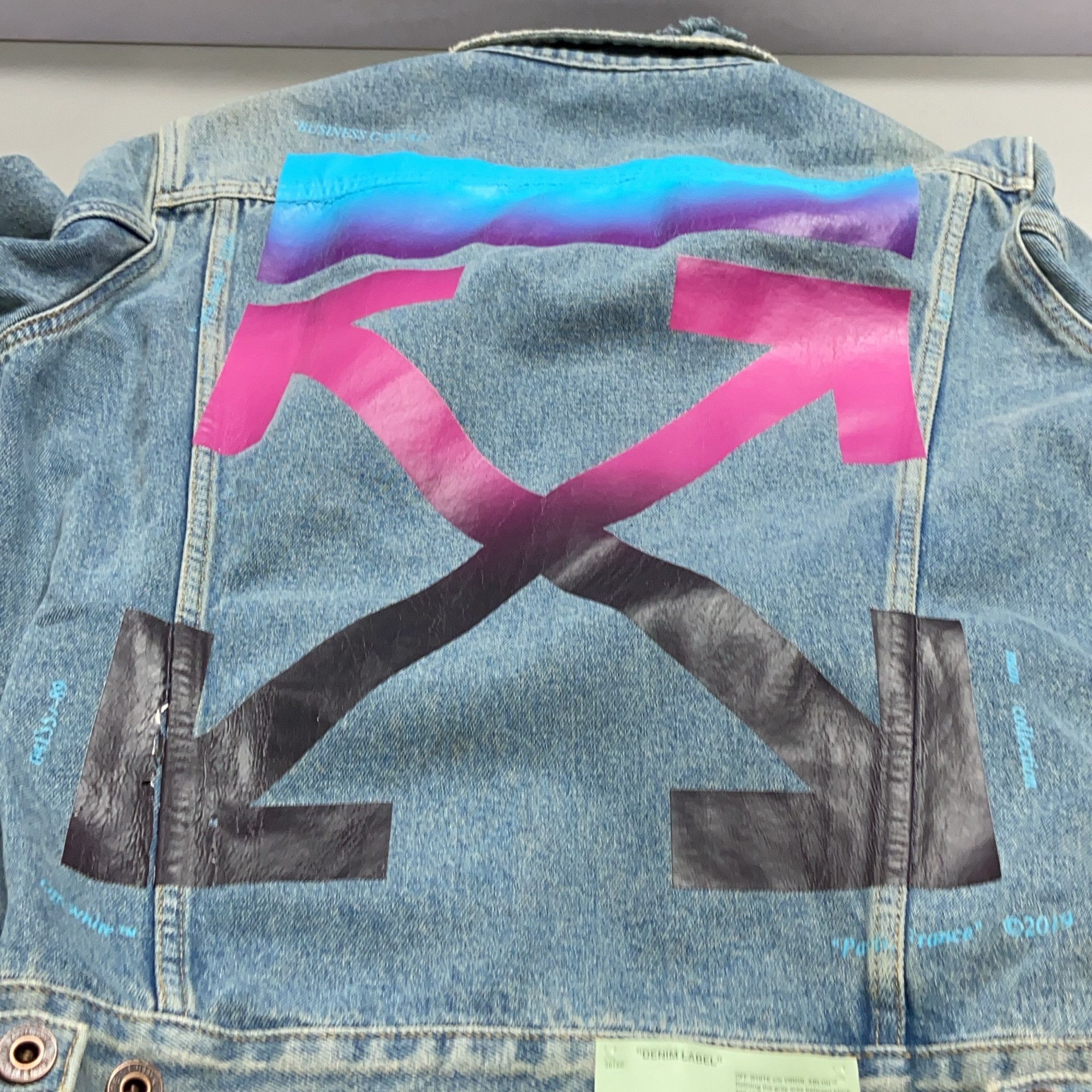 Off-White Off-White Gradient Arrow Denim Jacket Size M Size US M / EU 48-50 / 2 - 6 Thumbnail