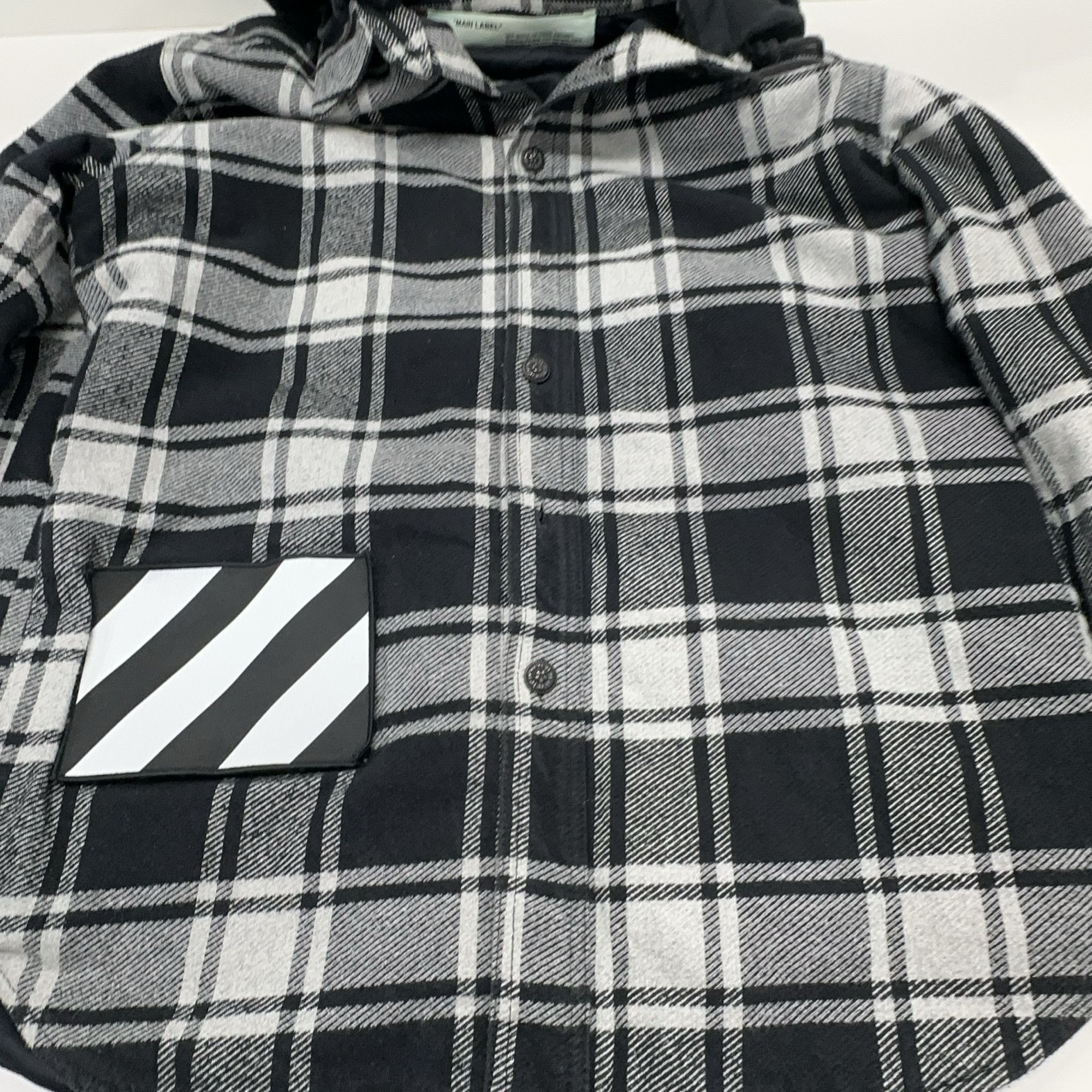Off-White OFF-WHITE Plaid Hooded Flannel Jacket Size XS Size US XS / EU 42 / 0 - 12 Thumbnail