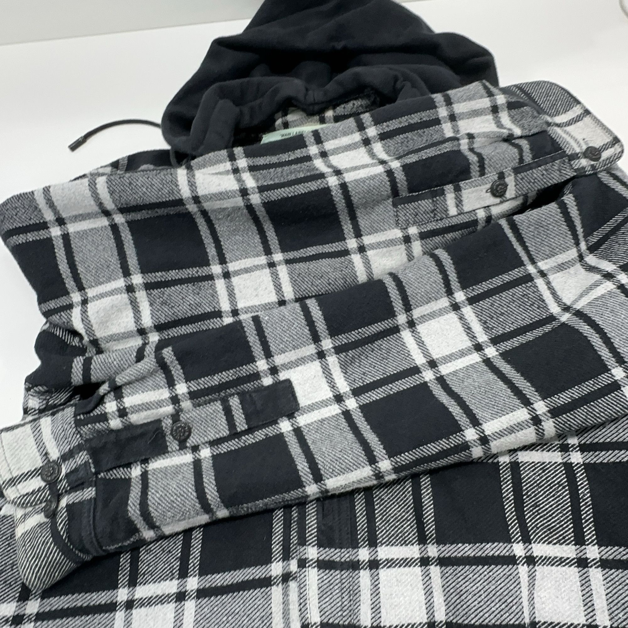 Off-White OFF-WHITE Plaid Hooded Flannel Jacket Size XS Size US XS / EU 42 / 0 - 8 Thumbnail
