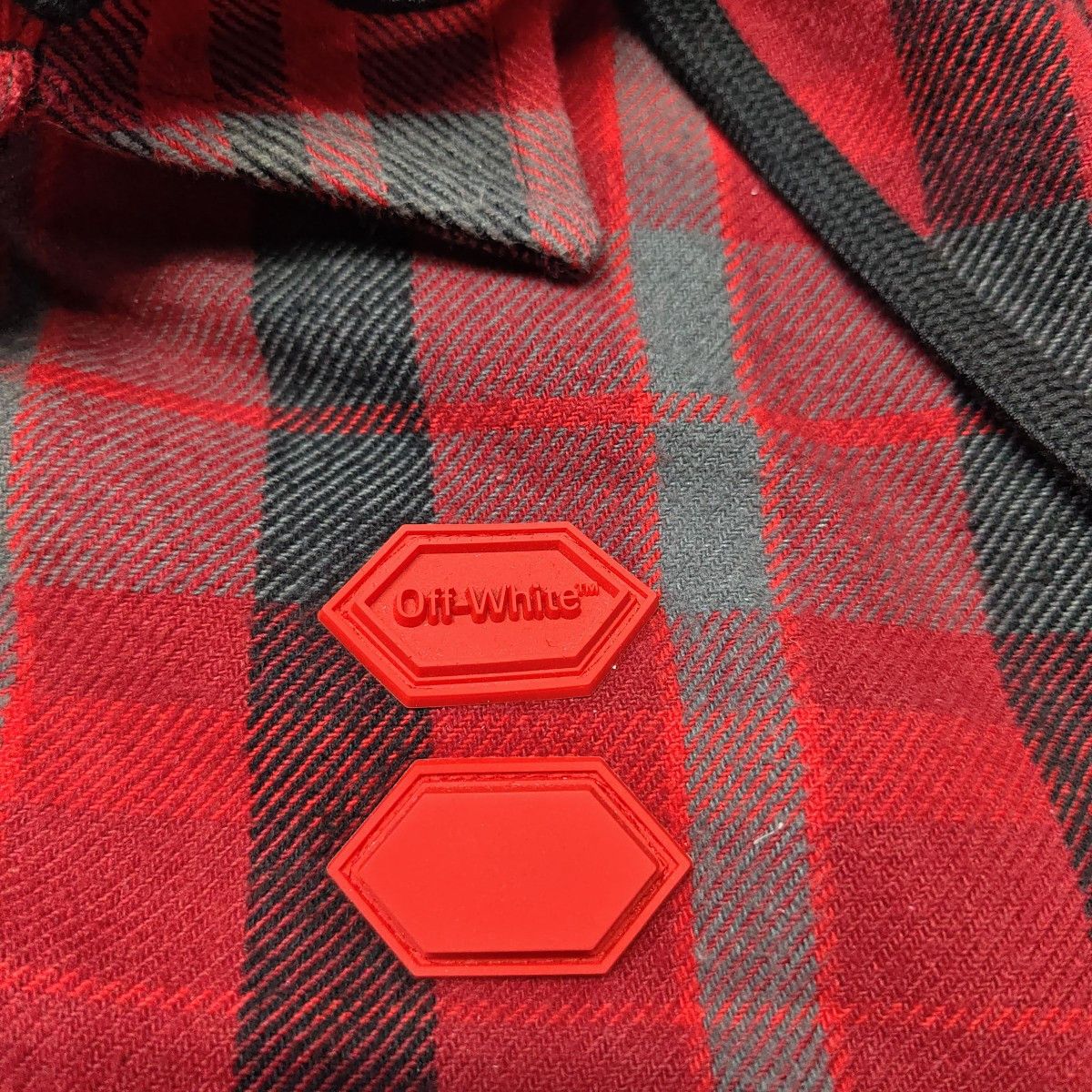 Off-White OFF-WHITE Red Plaid Flannel Zip Jacket Size XS Size US XS / EU 42 / 0 - 6 Thumbnail