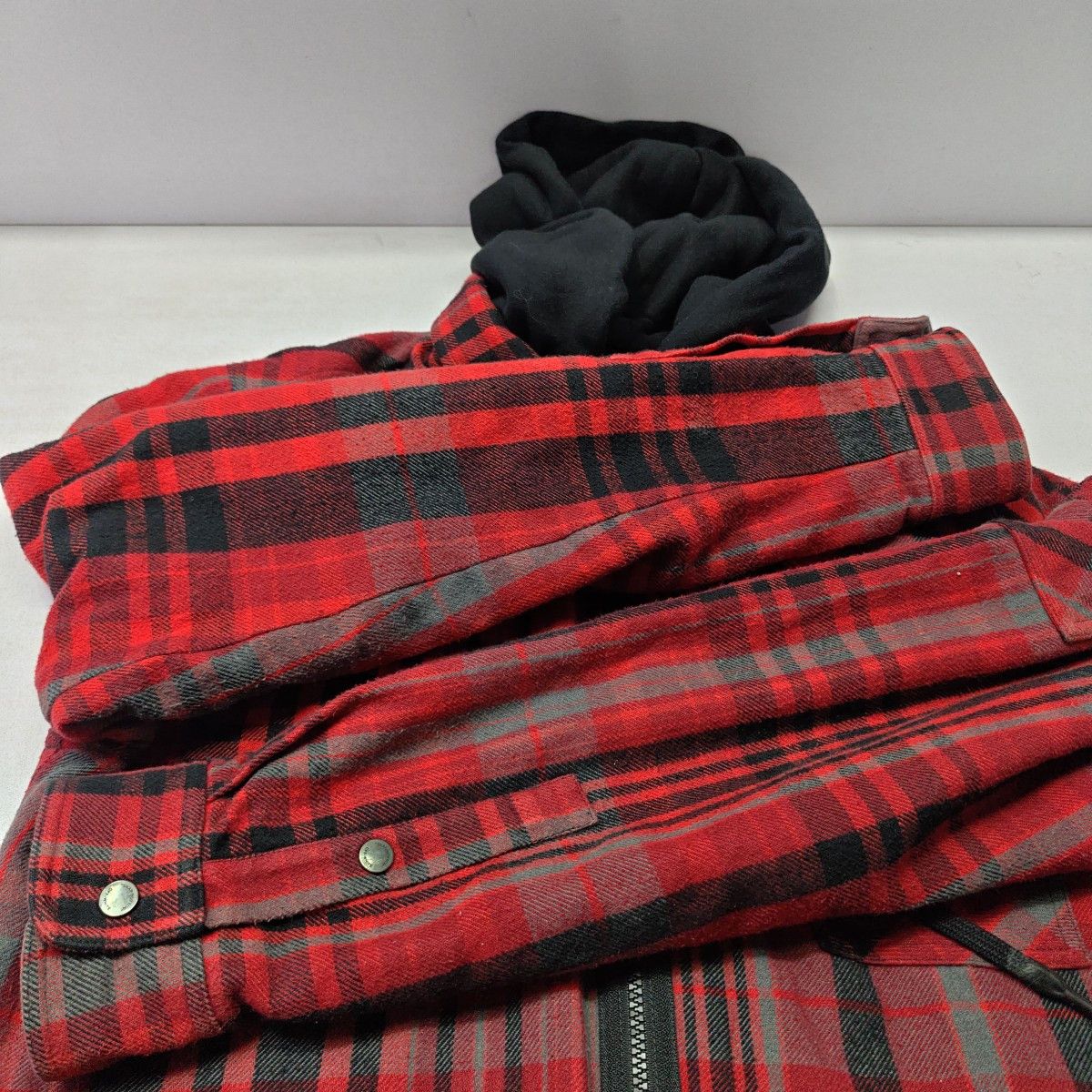 Off-White OFF-WHITE Red Plaid Flannel Zip Jacket Size XS Size US XS / EU 42 / 0 - 12 Thumbnail