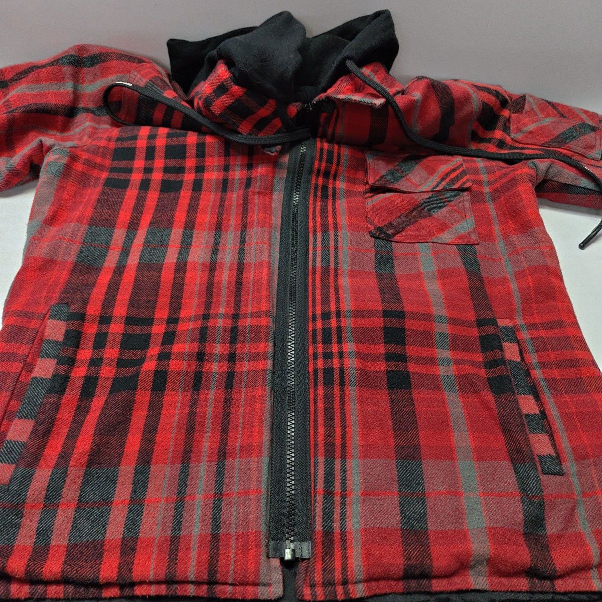 Off-White OFF-WHITE Red Plaid Flannel Zip Jacket Size XS Size US XS / EU 42 / 0 - 11 Thumbnail
