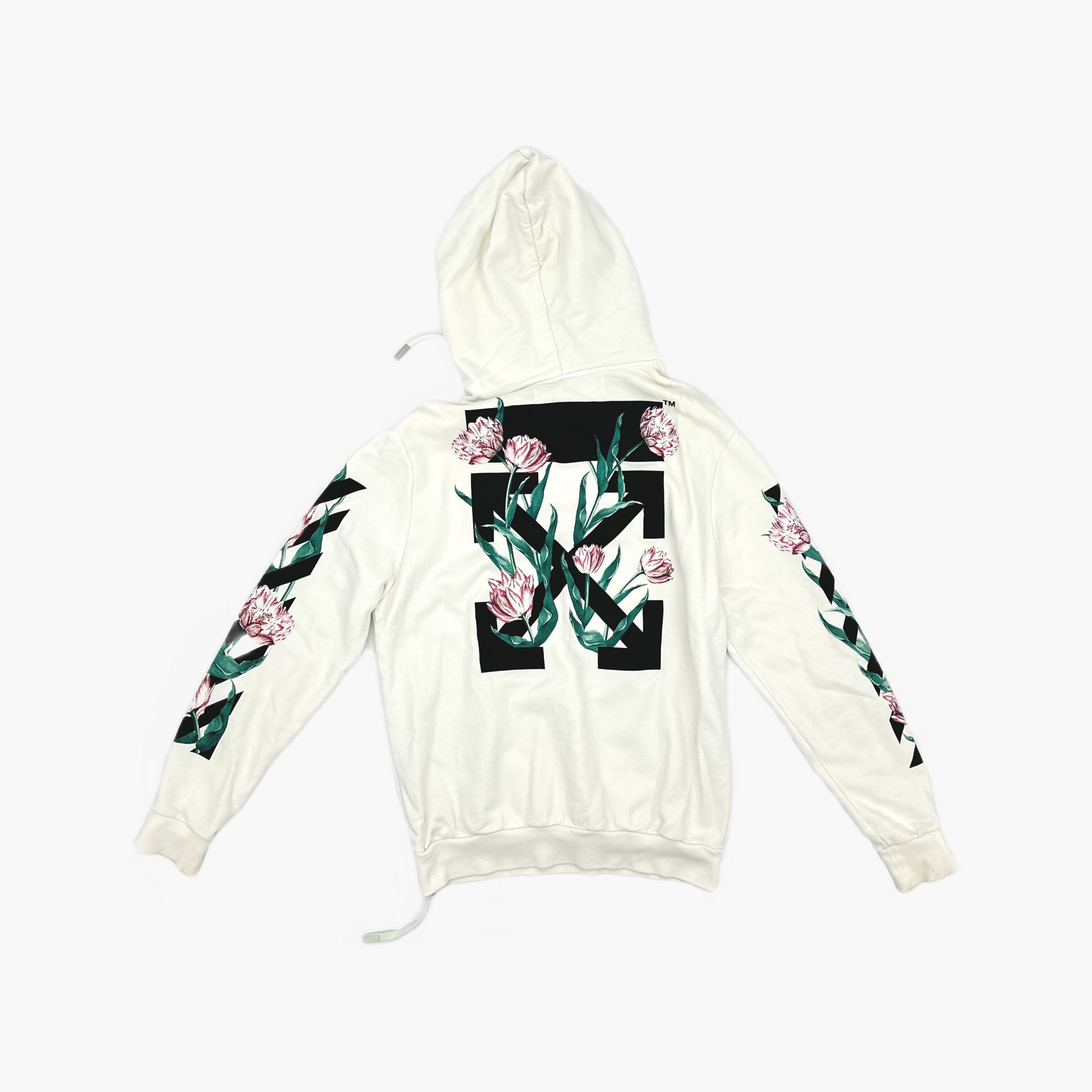 Off-White Off-White Floral Logo Hoodie Size S Size S / US 4 / IT 40 - 2 Thumbnail