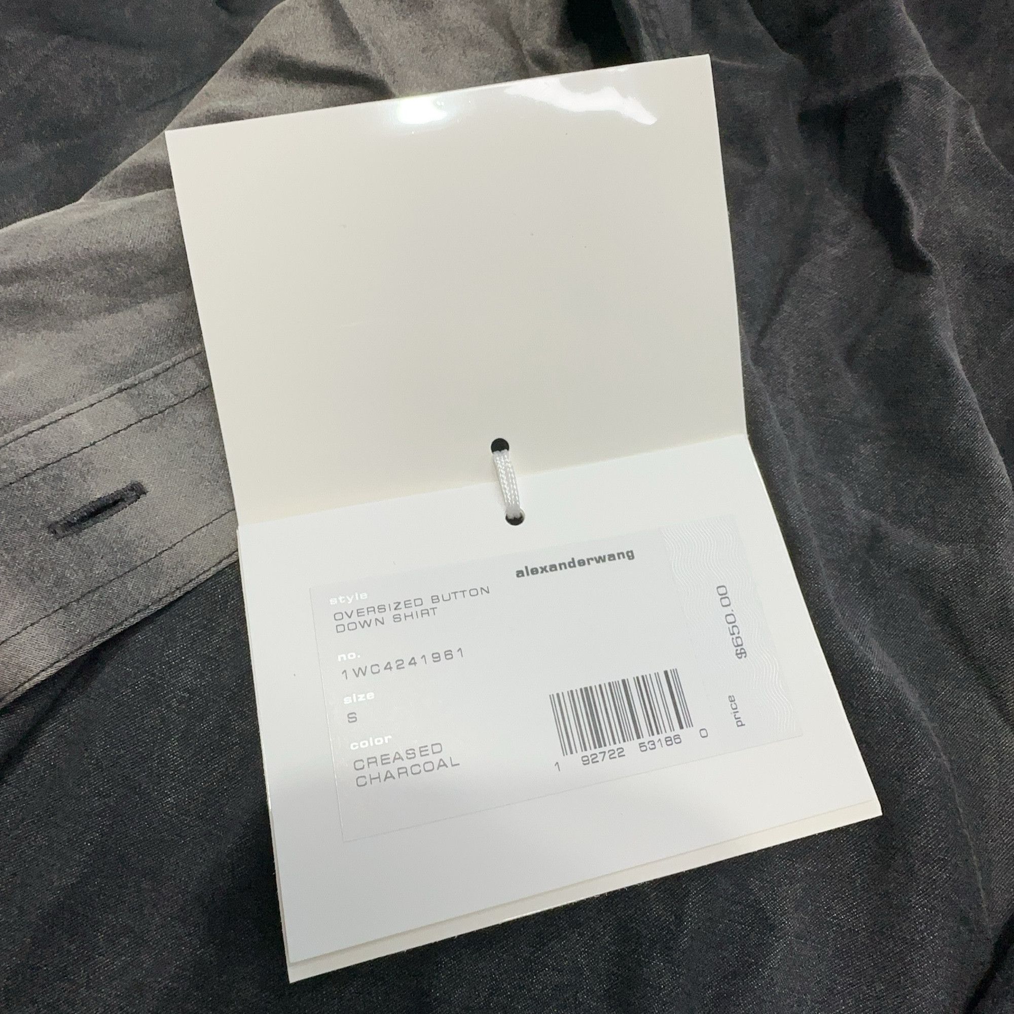 Alexander Wang Alexander Wang Creased Charcoal Button Up Shirt Size S Size S / US 4 / IT 40 - 5 Thumbnail