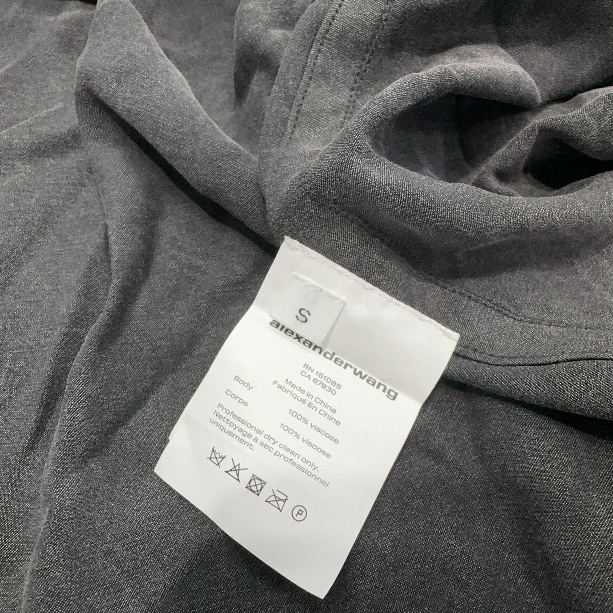 Alexander Wang Alexander Wang Creased Charcoal Button Up Shirt Size S Size S / US 4 / IT 40 - 4 Thumbnail