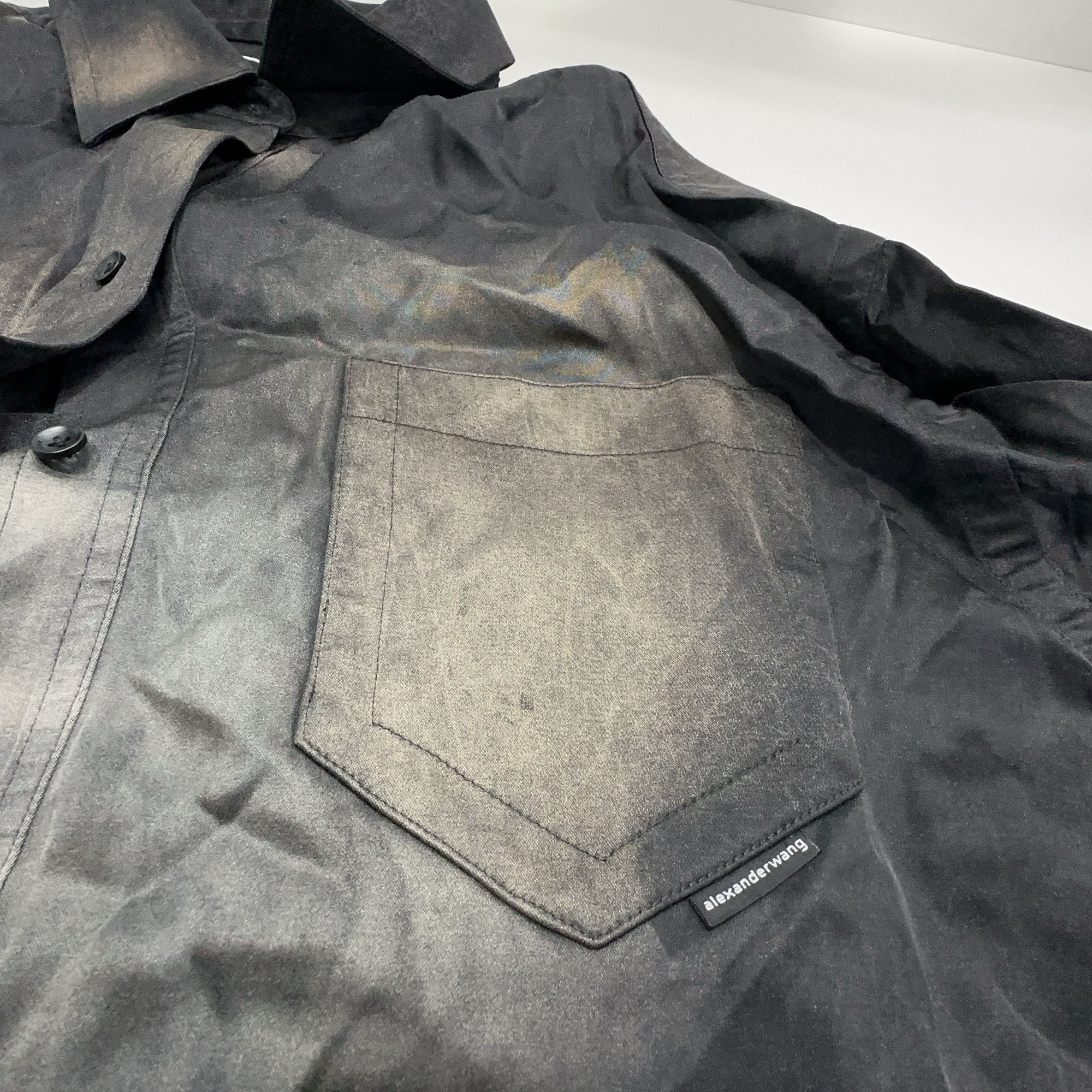Alexander Wang Alexander Wang Creased Charcoal Button Up Shirt Size S Size S / US 4 / IT 40 - 7 Thumbnail