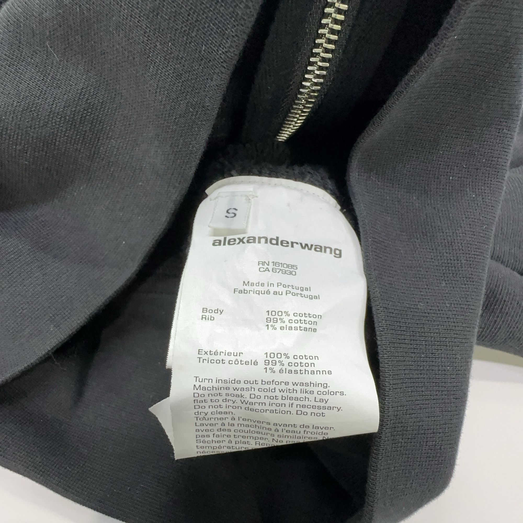 Alexander Wang Alexander Wang Black Zip Up Hoodie Size S Size S / US 4 / IT 40 - 3 Thumbnail