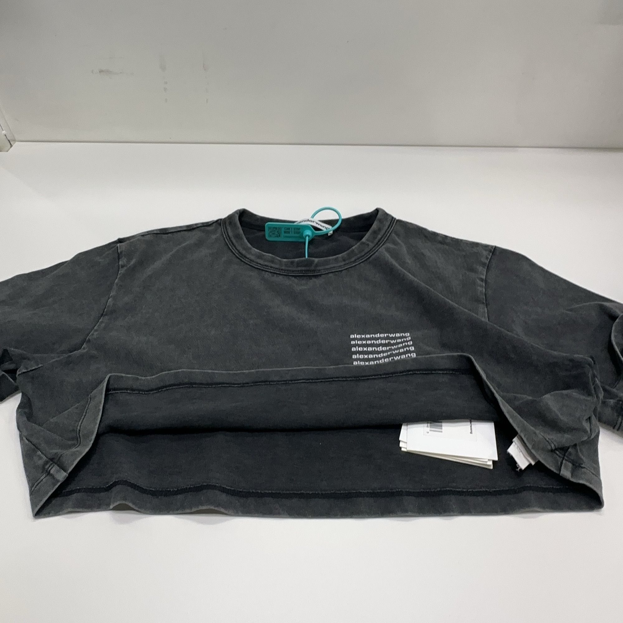 Alexander Wang Alexander Wang Logo Acid Wash Crop Top Size S Size S / US 4 / IT 40 - 9 Thumbnail