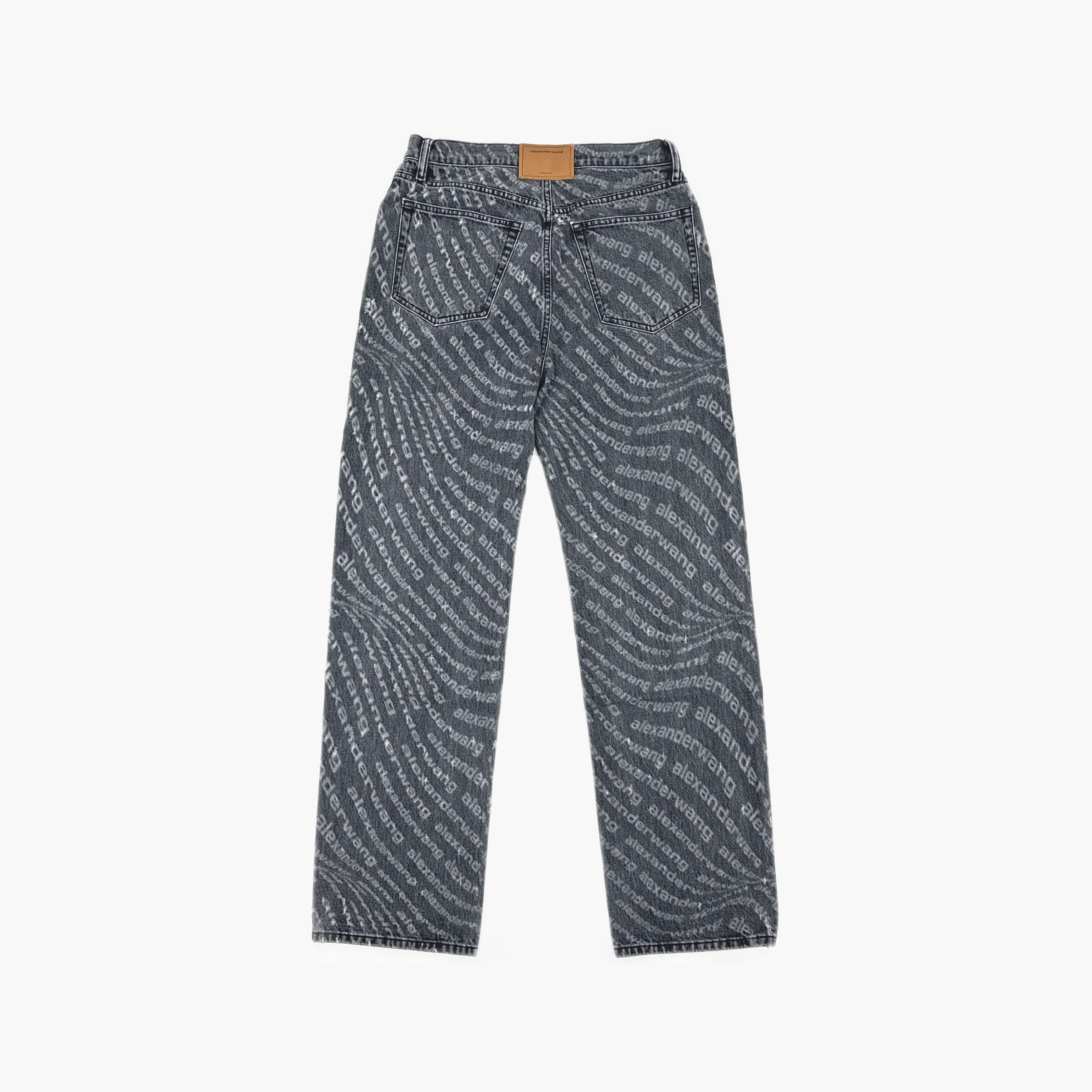 Alexander Wang Alexander Wang Logo Print Jeans Size 29 Size 29" - 2 Thumbnail