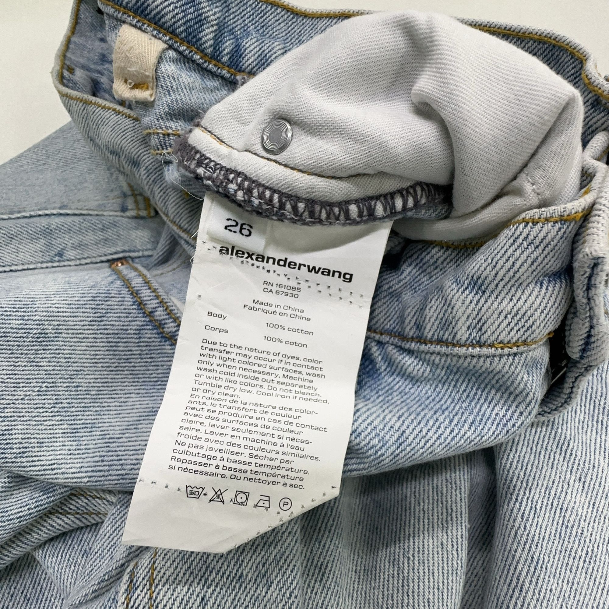Alexander Wang Alexander Wang Washed Back-Zip Jeans Size 26 Size 26" / US 2 / IT 38 - 3 Thumbnail