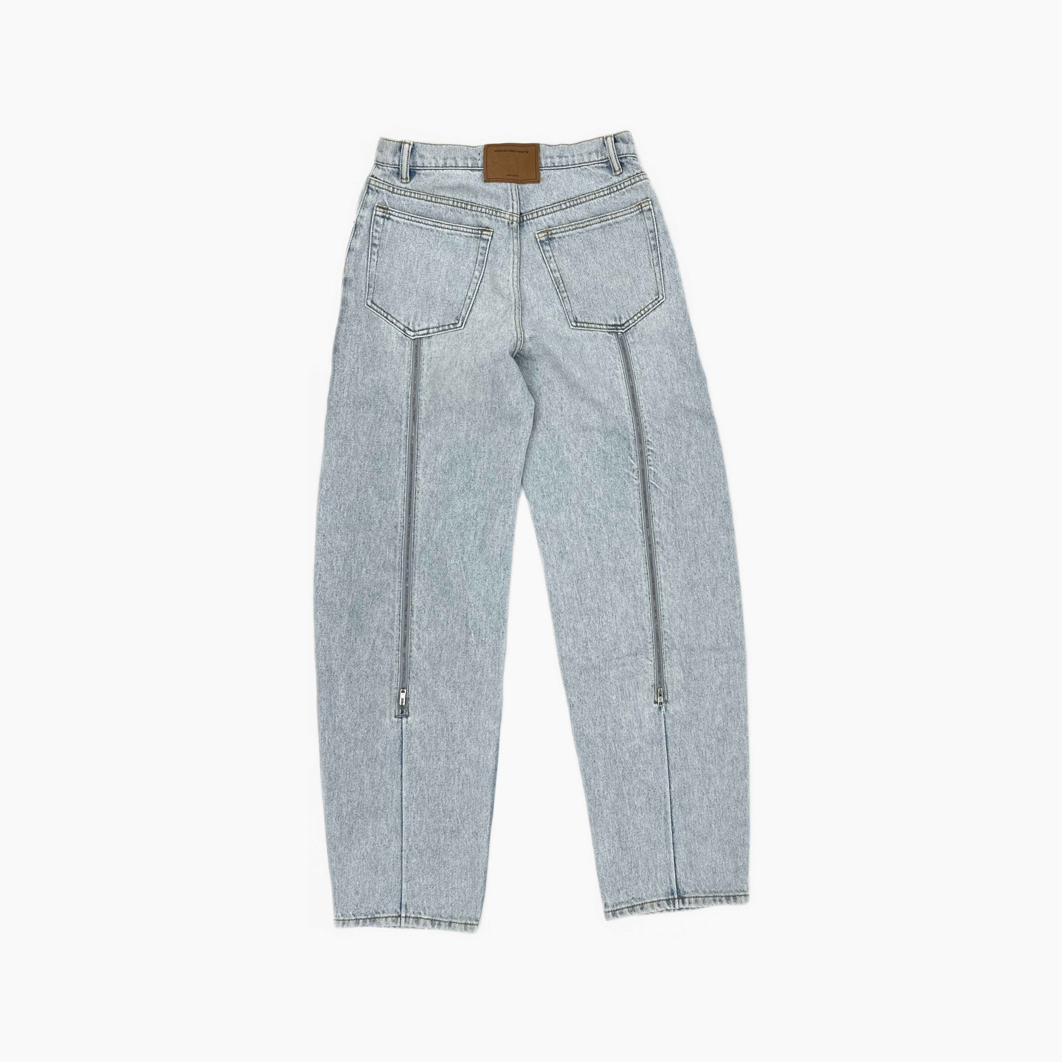 Alexander Wang Alexander Wang Washed Back-Zip Jeans Size 26 Size 26" / US 2 / IT 38 - 2 Thumbnail