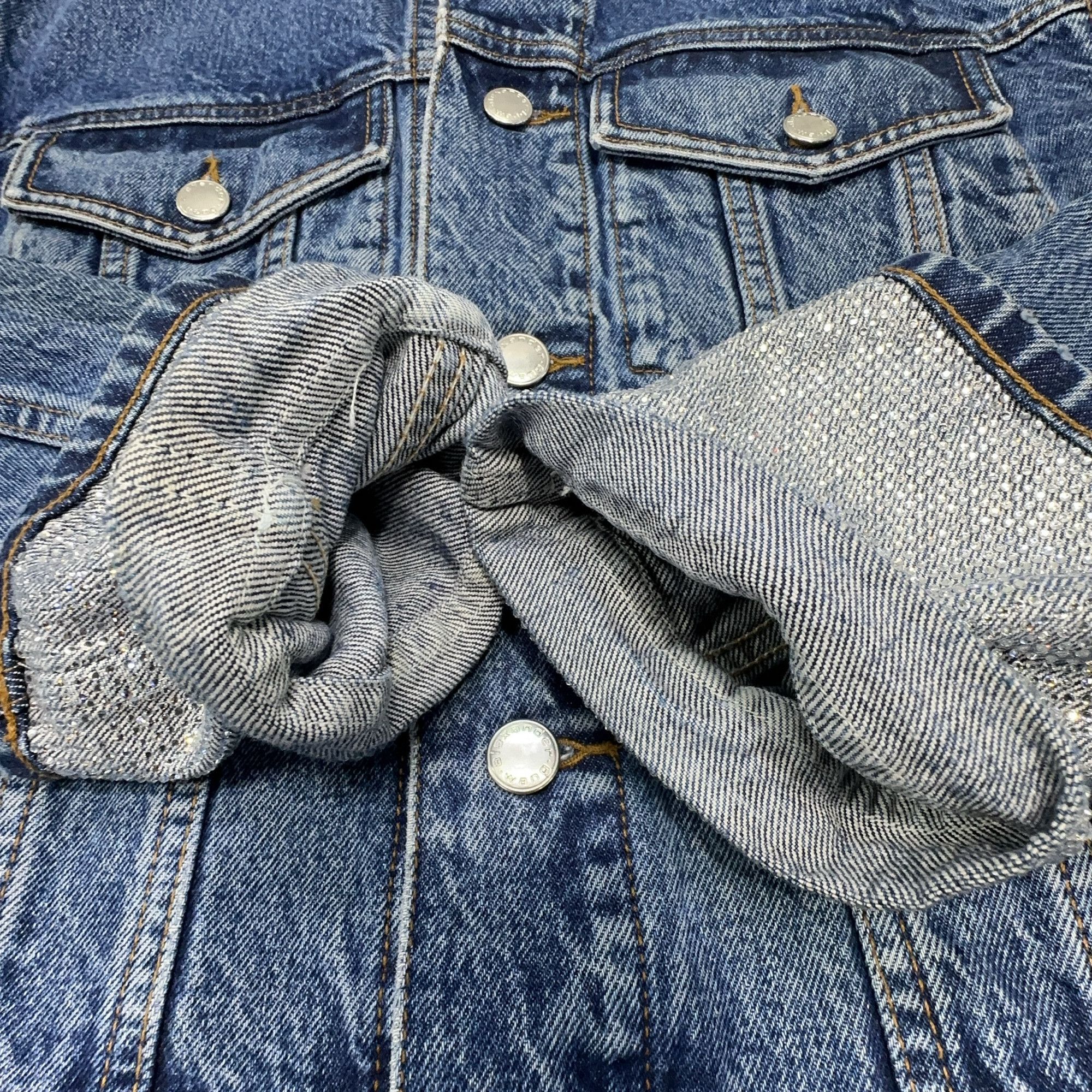 Alexander Wang Alexander Wang Crystal Cuff Denim Jacket XS Size XS / US 0-2 / IT 36-38 - 6 Thumbnail