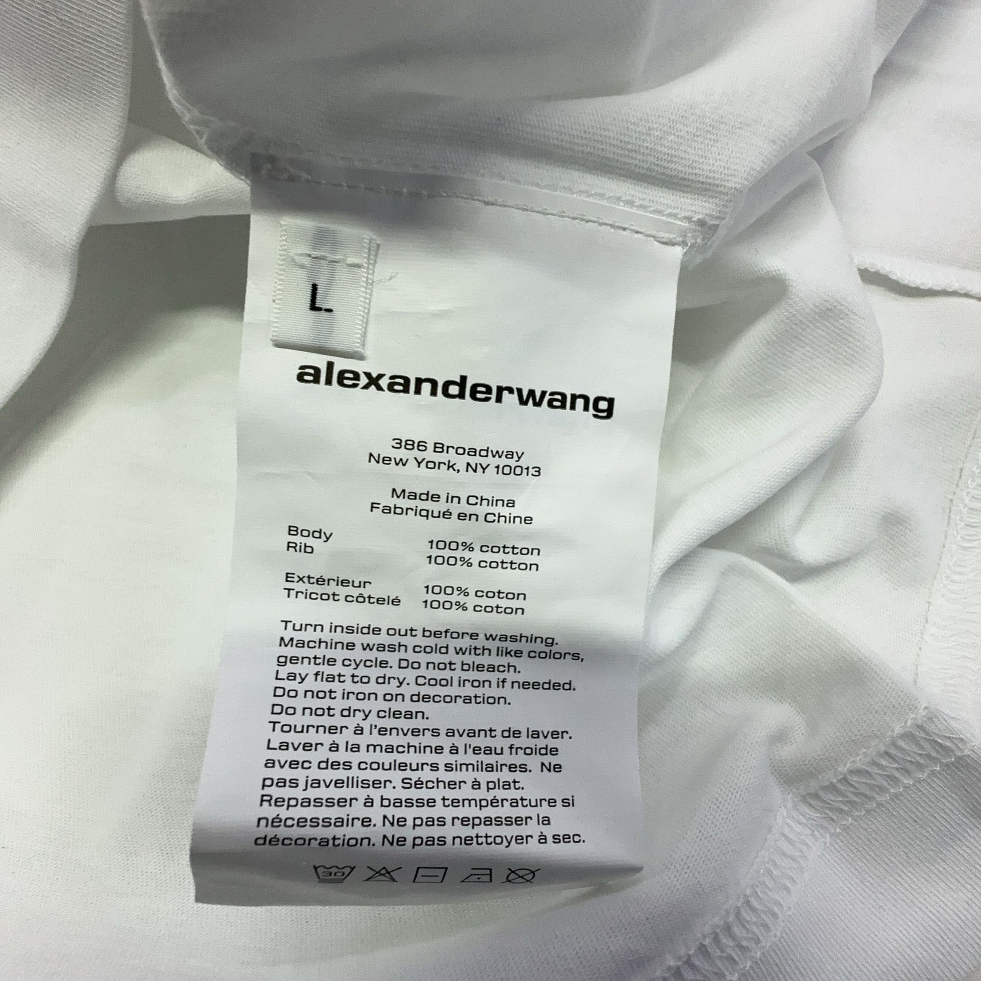 Alexander Wang Alexander Wang Logo Long Sleeve T-Shirt Size L Size US L / EU 52-54 / 3 - 3 Thumbnail