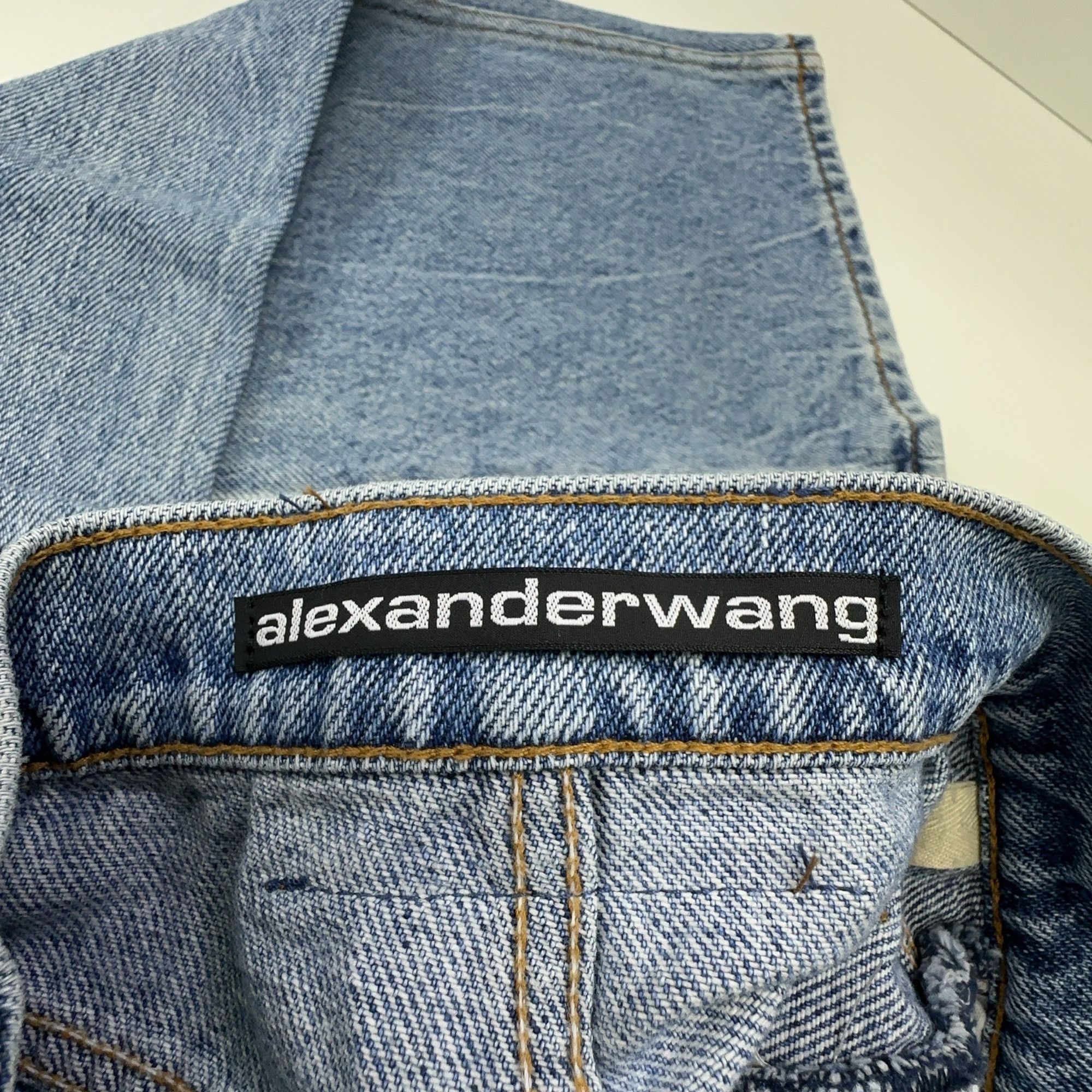 Alexander Wang Alexander Wang Logo Twisted Seam Jeans Size 23 Size 23" - 3 Thumbnail