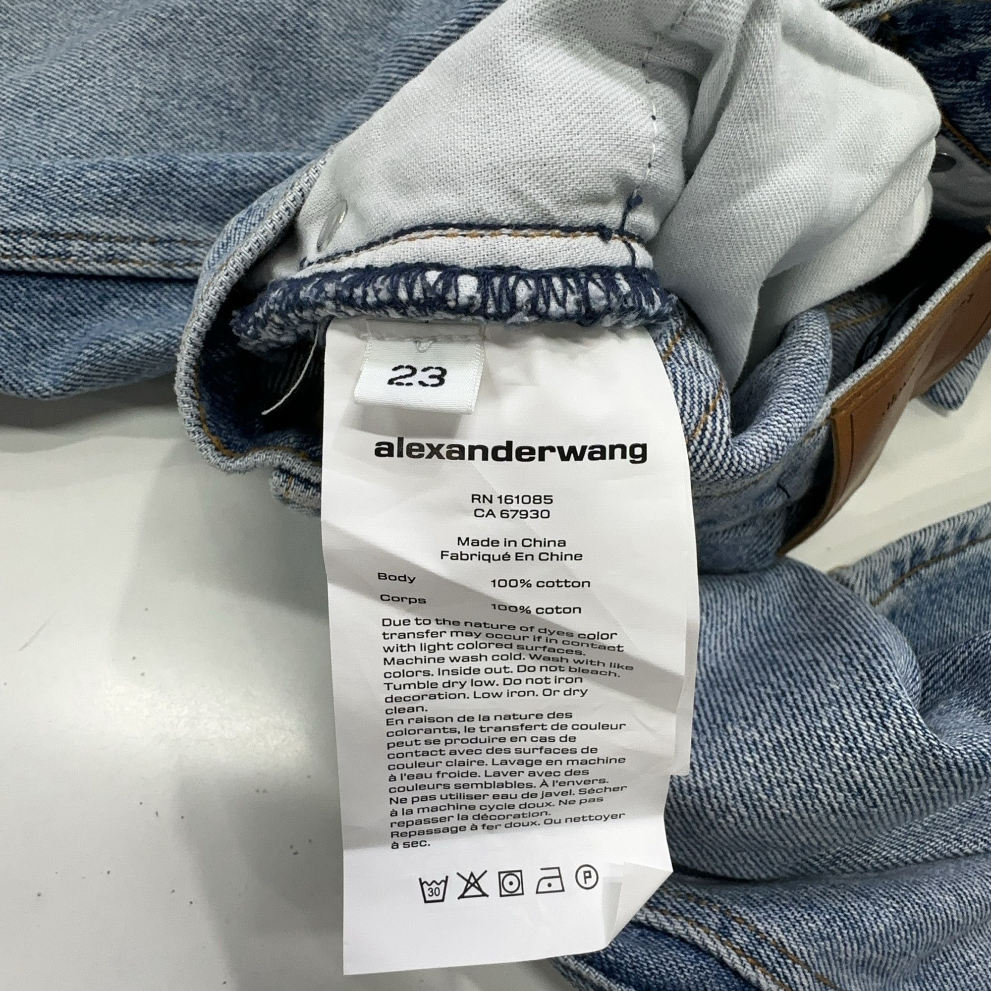 Alexander Wang Alexander Wang Logo Twisted Seam Jeans Size 23 Size 23" - 5 Thumbnail