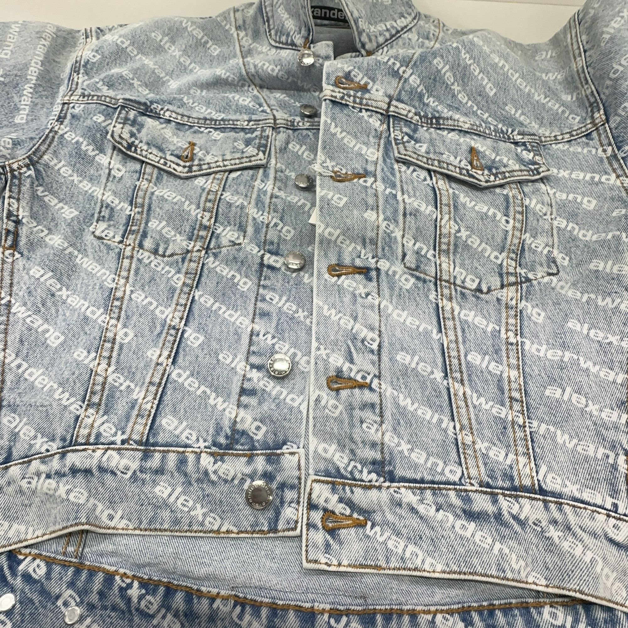 Alexander Wang Alexander Wang All-Over Print Denim Jacket Size S Size S / US 4 / IT 40 - 15 Thumbnail