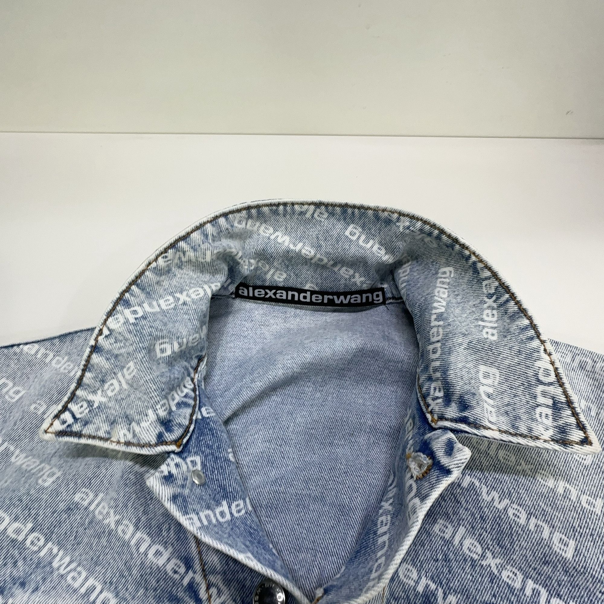Alexander Wang Alexander Wang All-Over Print Denim Jacket Size S Size S / US 4 / IT 40 - 7 Thumbnail
