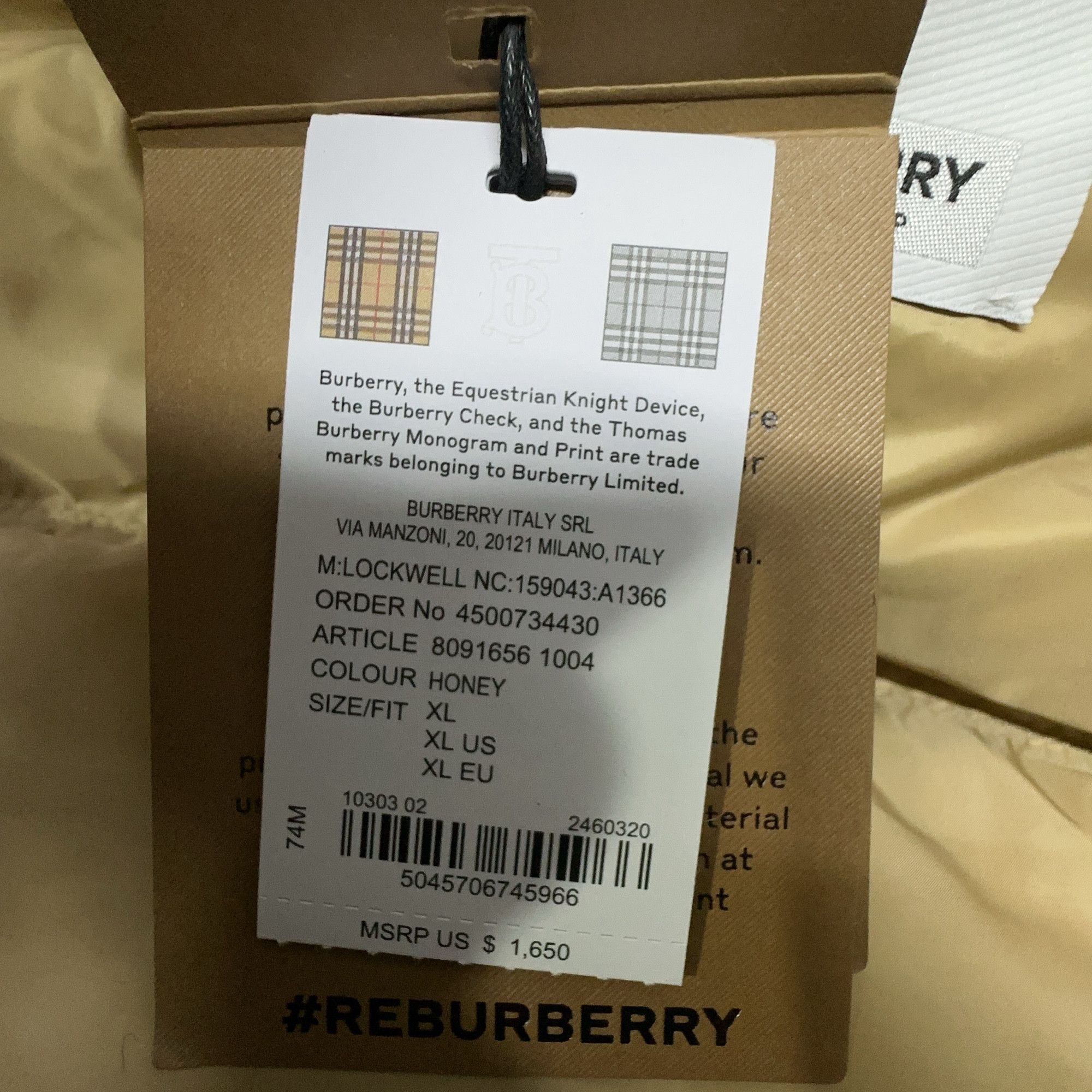 Burberry Burberry Honey Down Jacket Size XL Size US XL / EU 56 / 4 - 4 Thumbnail
