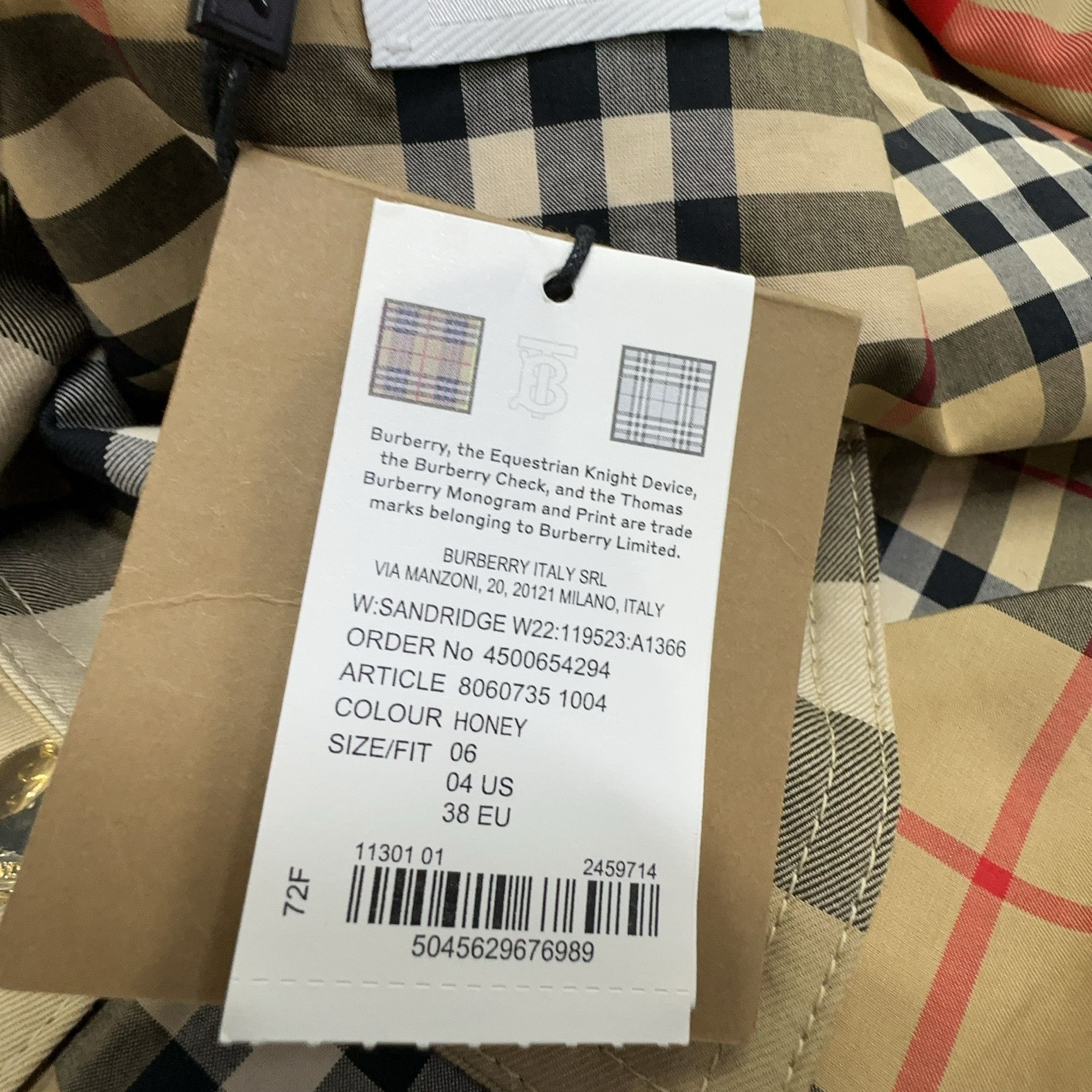 Burberry Burberry Honey Check Trench Coat US 4 Size S / US 4 / IT 40 - 3 Thumbnail